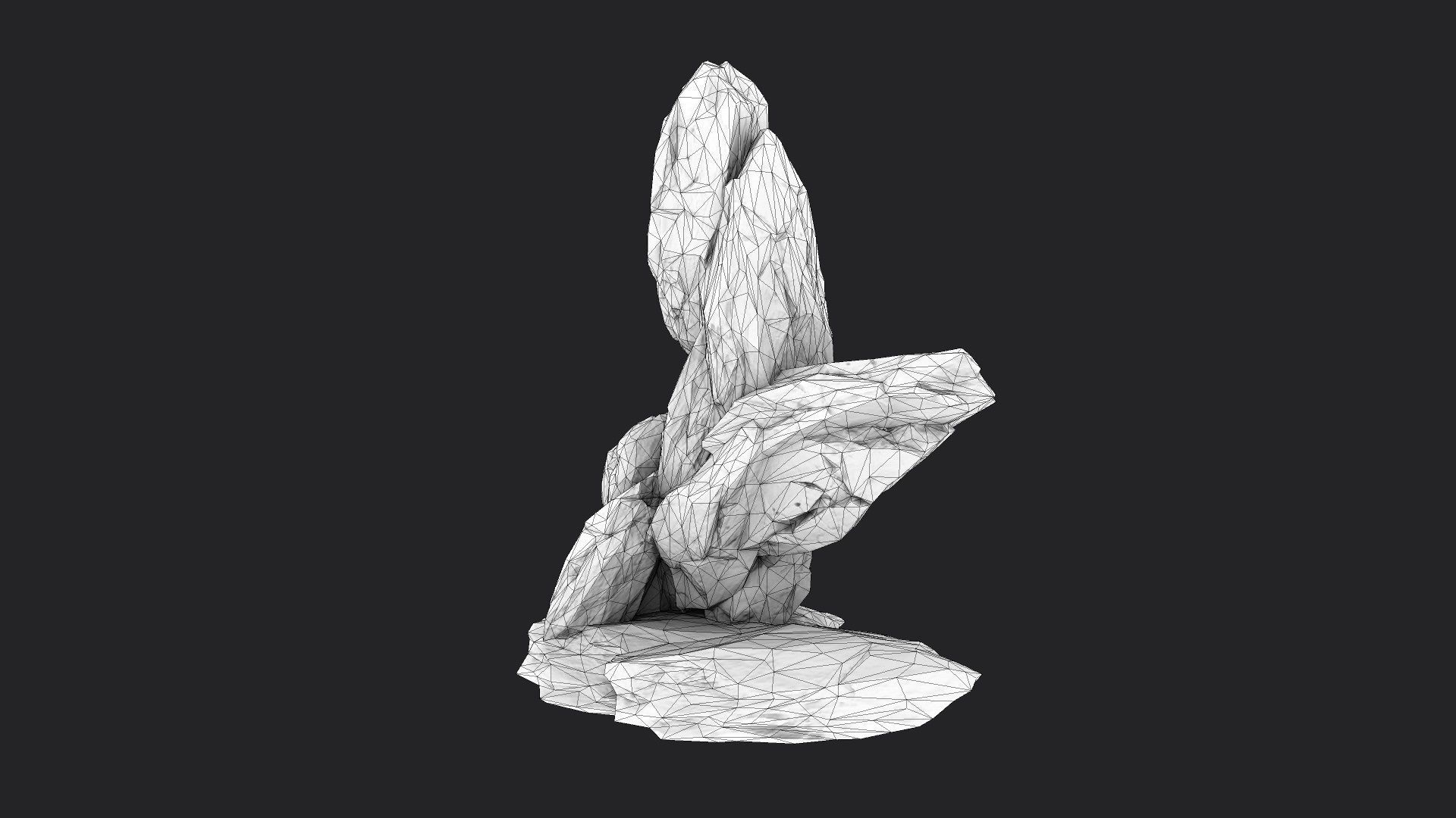 Rock 5-5 Low-poly 3D model_7