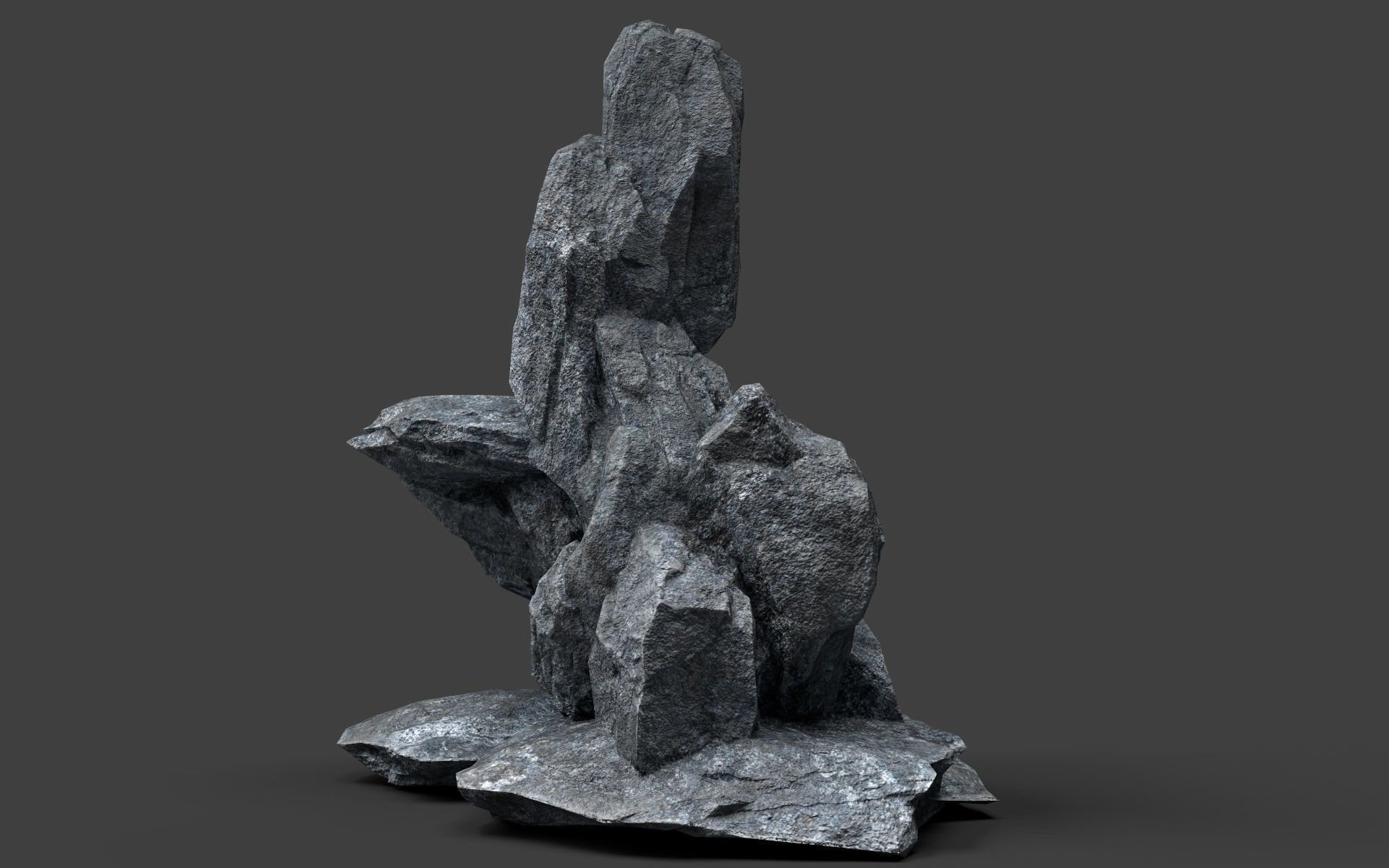Rock 5-5 Low-poly 3D model_3