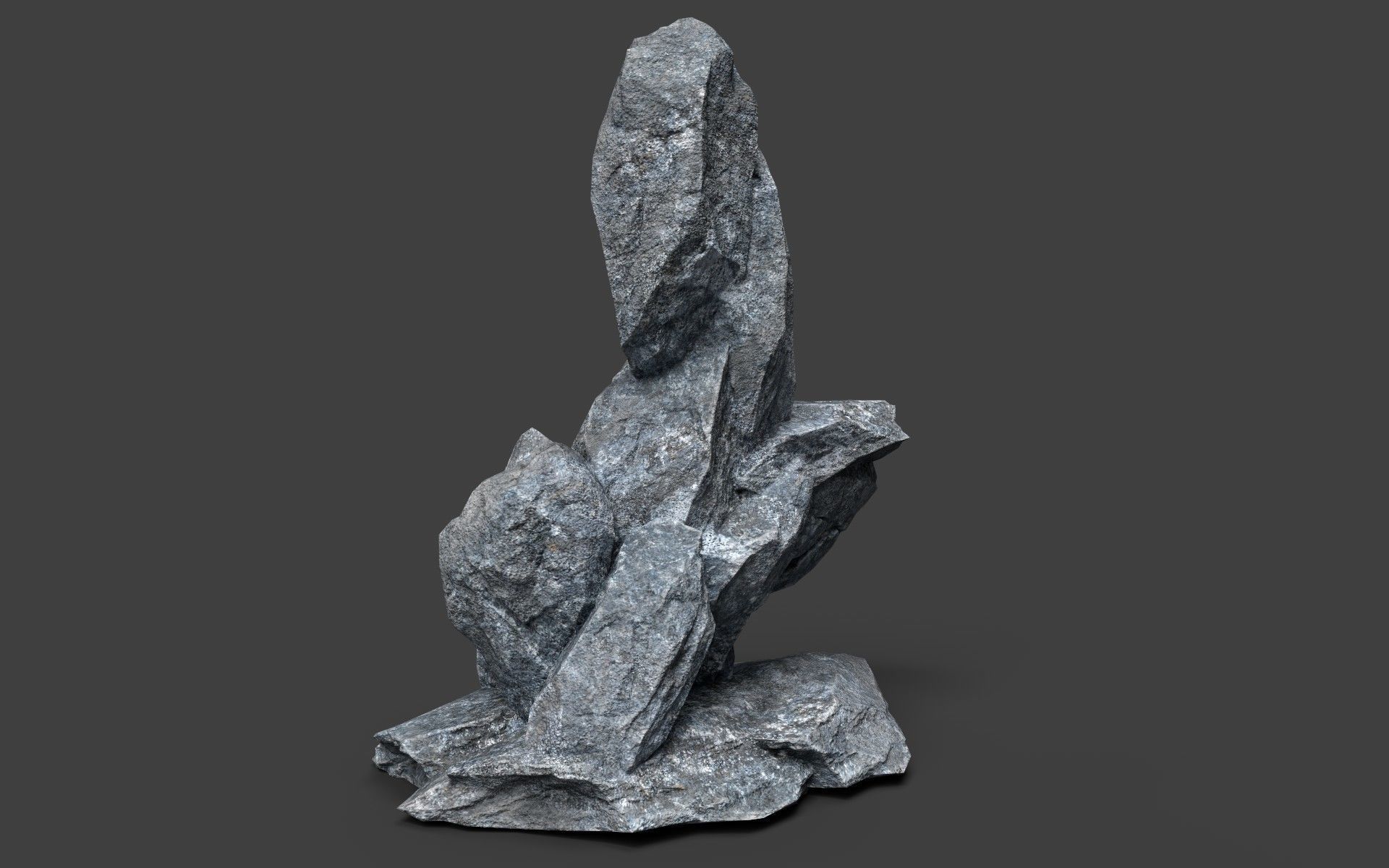 Rock 5-5 Low-poly 3D model_2