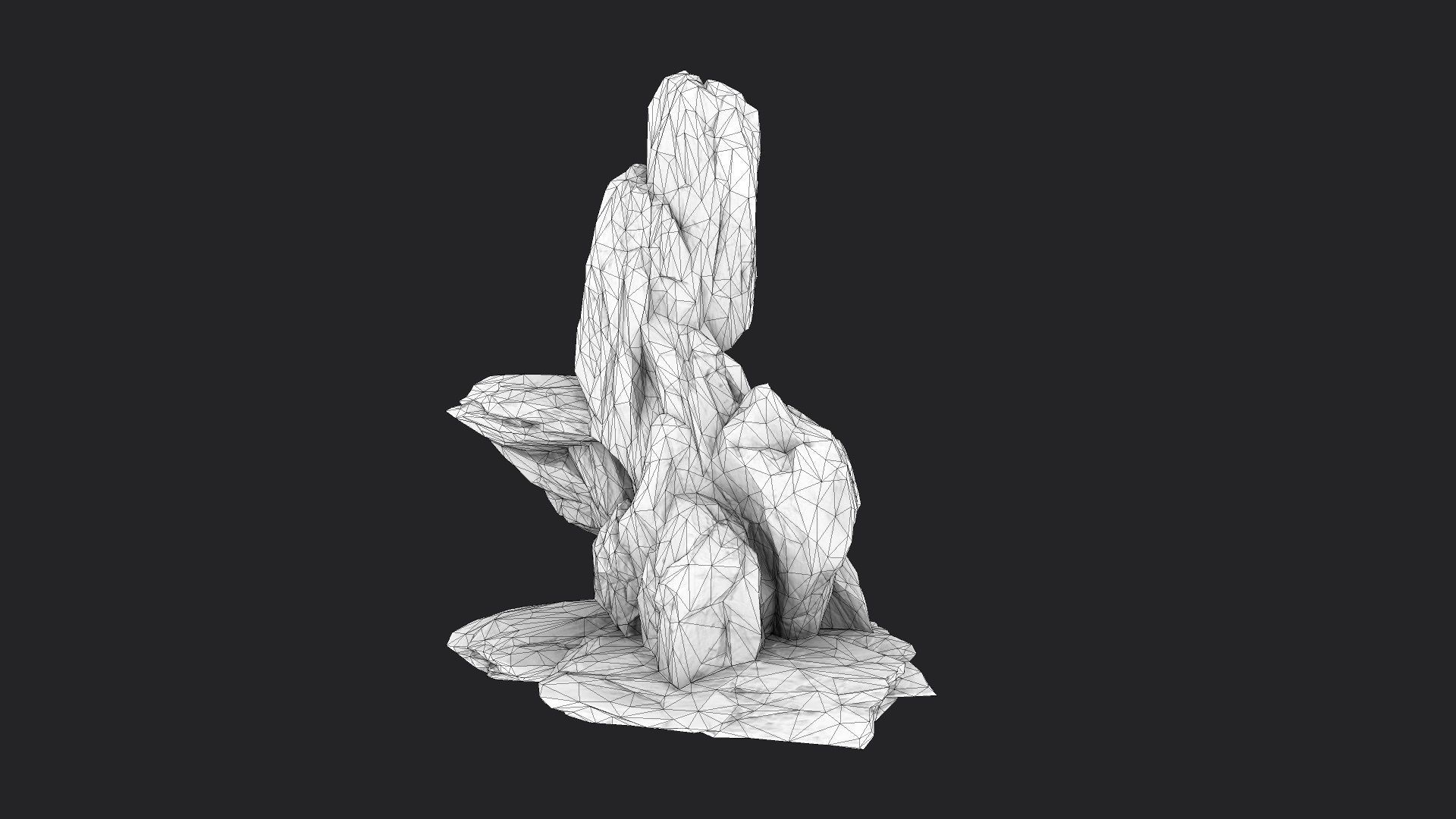 Rock 5-5 Low-poly 3D model_9