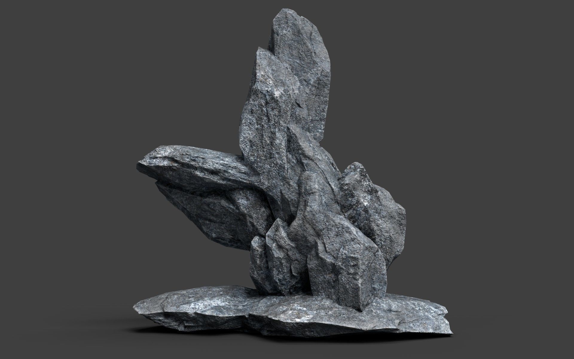 Rock 5-5 Low-poly 3D model_4