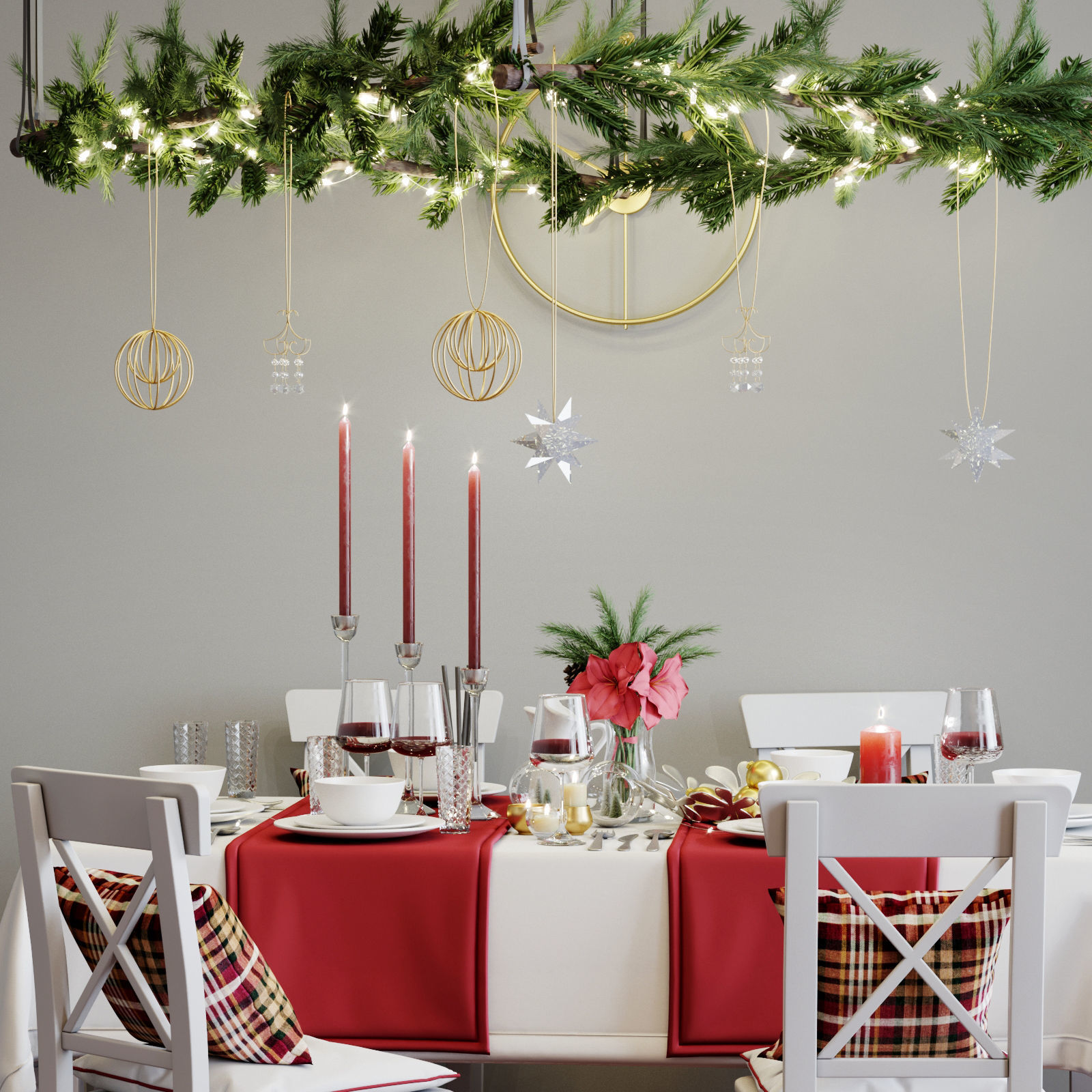 Christmas decor set 05 3D model_2