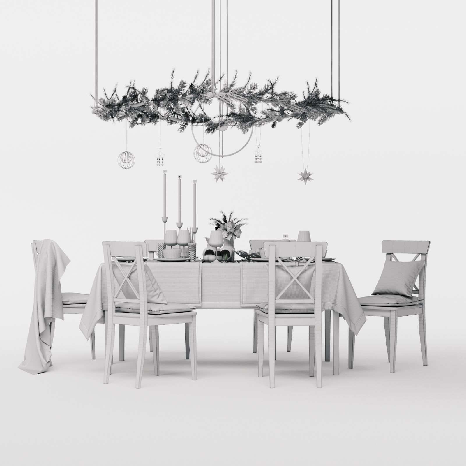 Christmas decor set 05 3D model_10