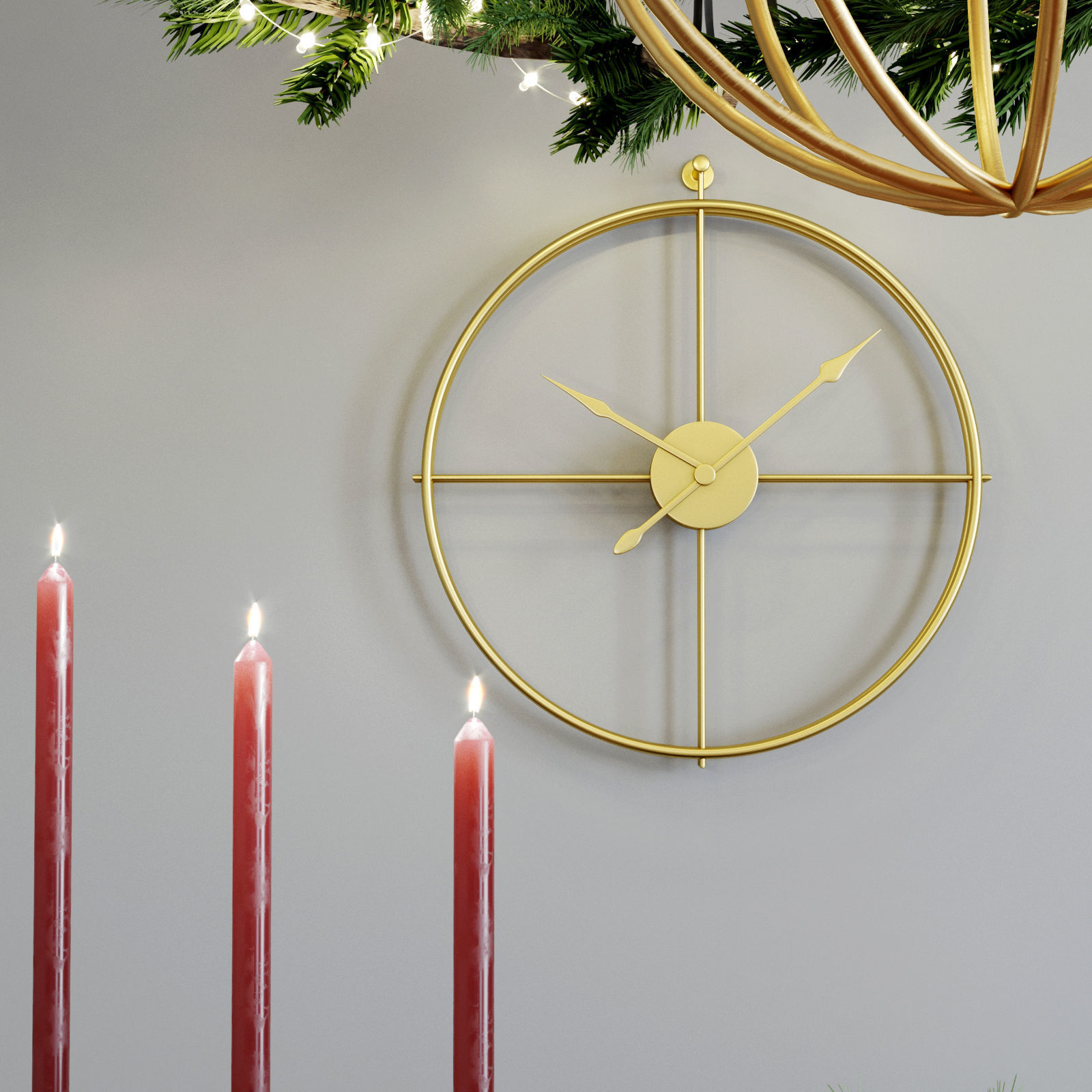 Christmas decor set 05 3D model_6