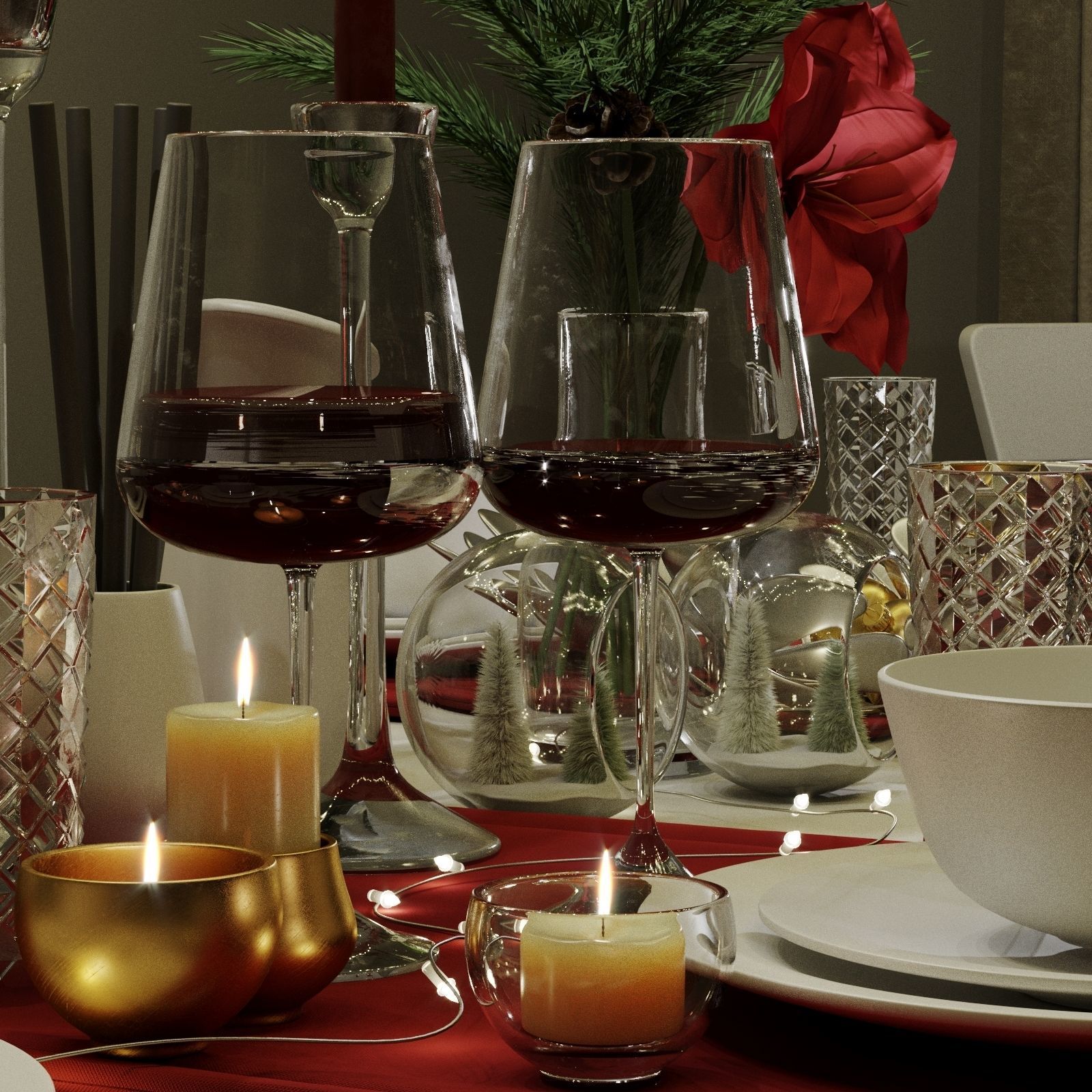 Christmas decor set 05 3D model_8