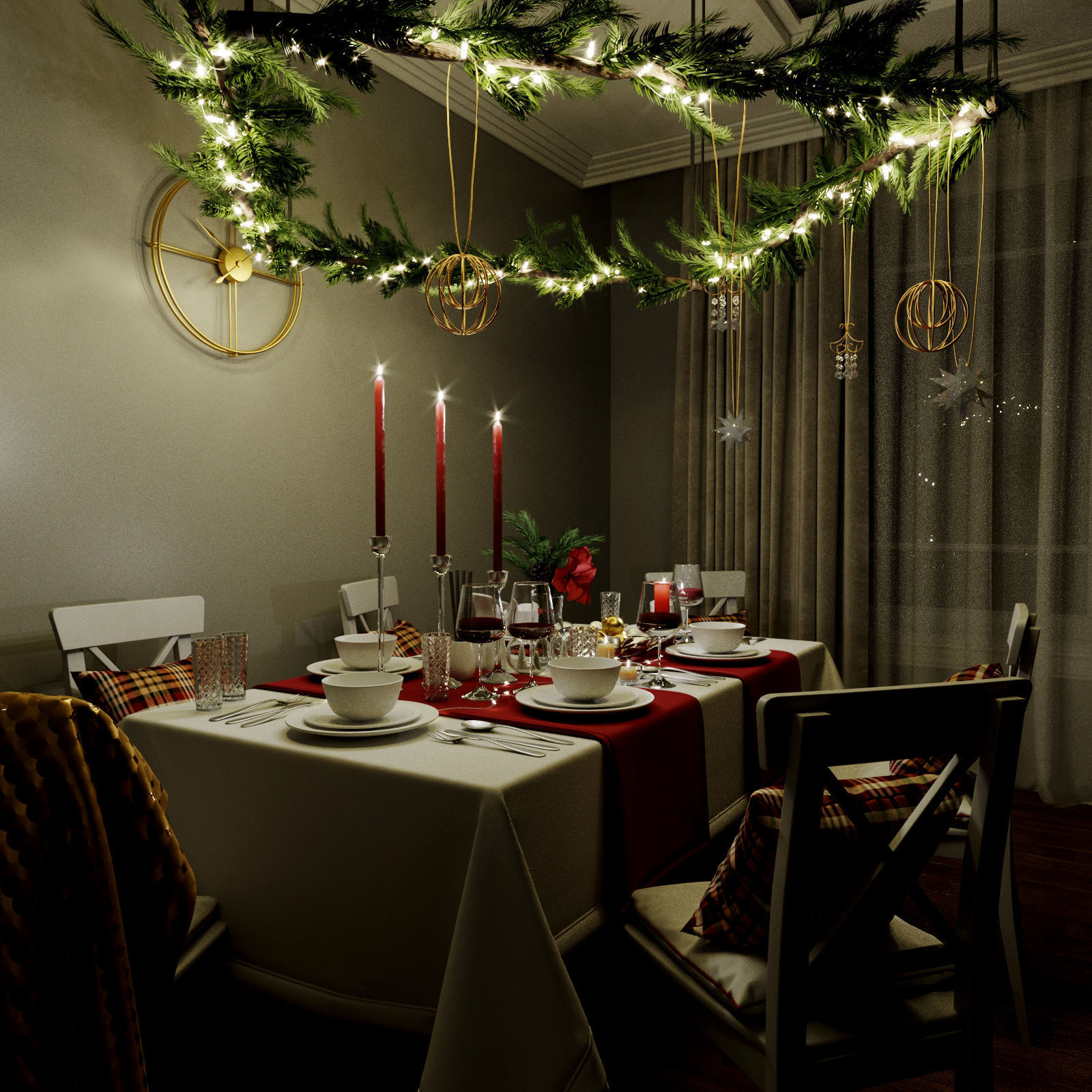 Christmas decor set 05 3D model_9