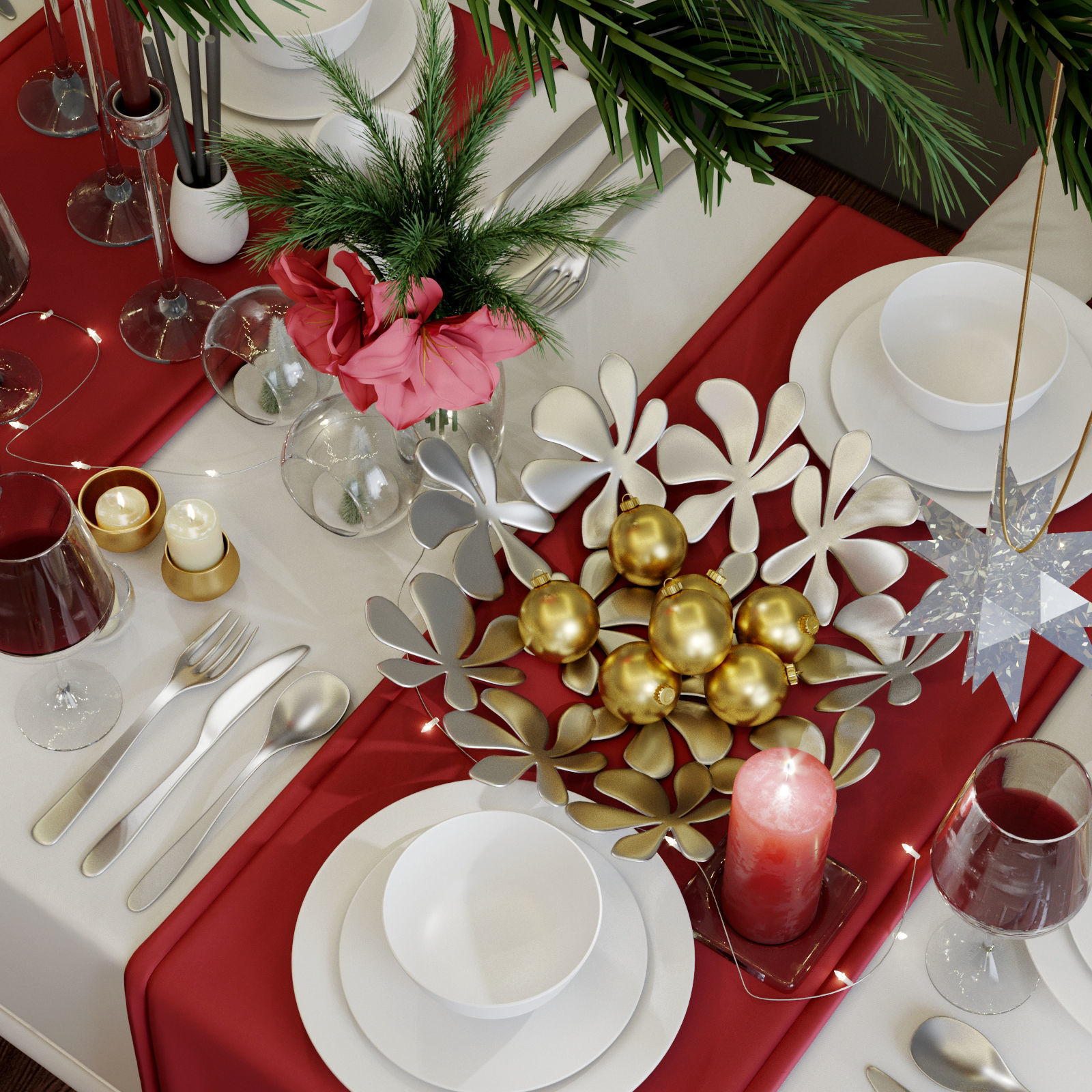 Christmas decor set 05 3D model_5