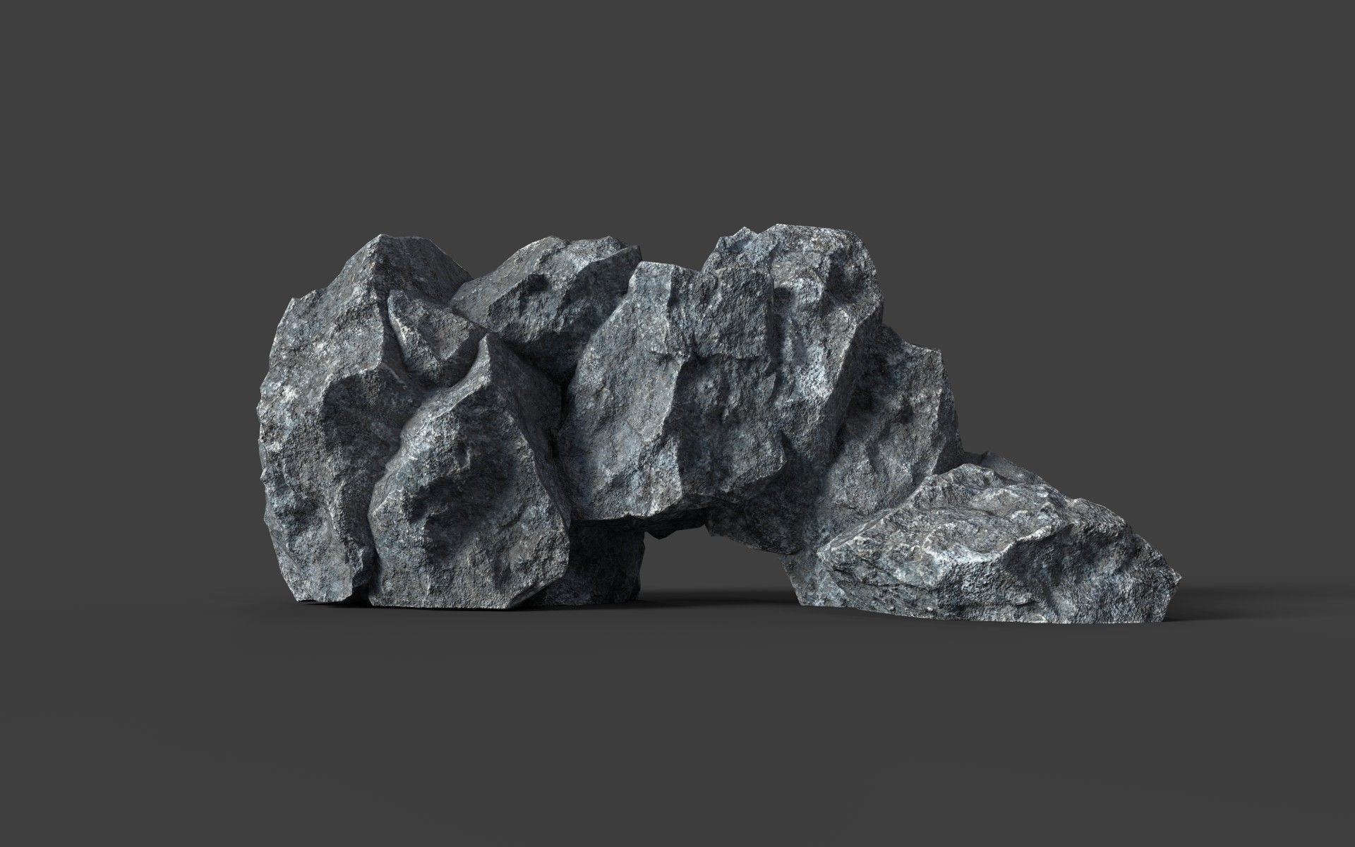 Rock 5-7 Low-poly 3D model_3