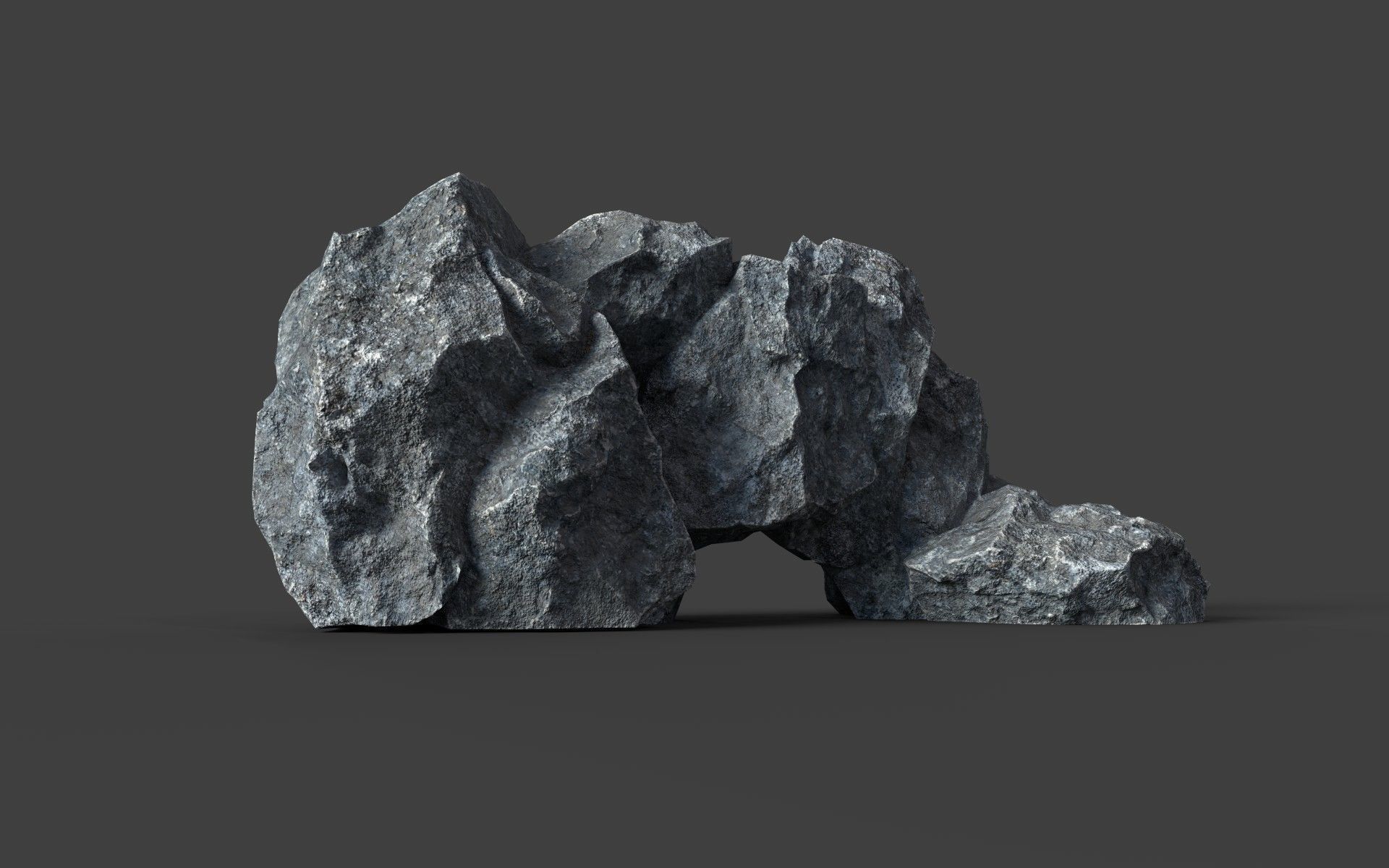 Rock 5-7 Low-poly 3D model_2