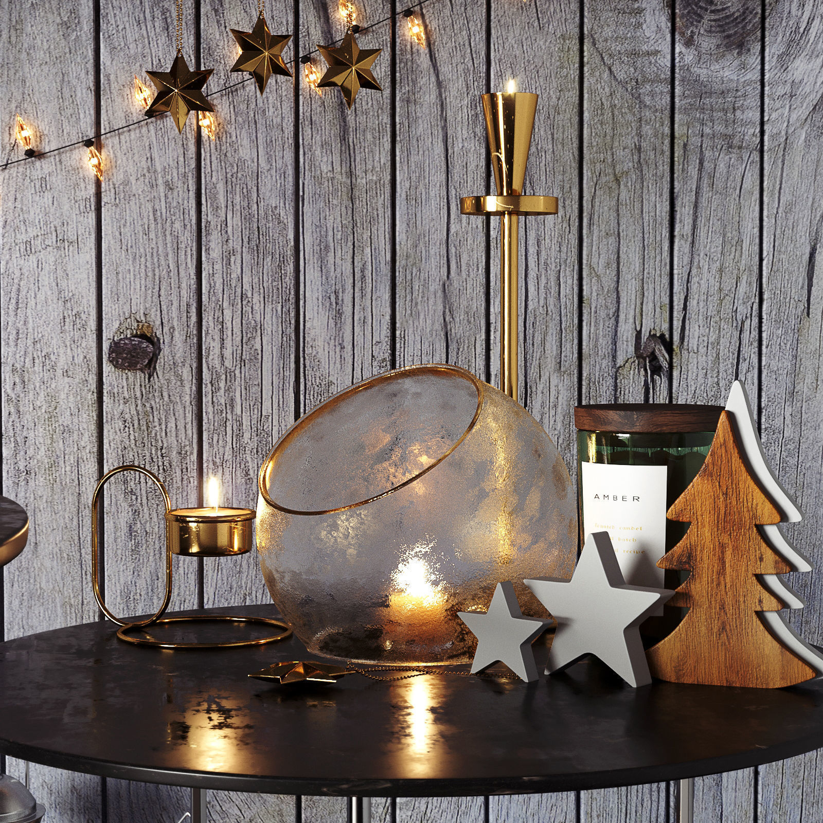 Christmas decor set 06 3D model_2