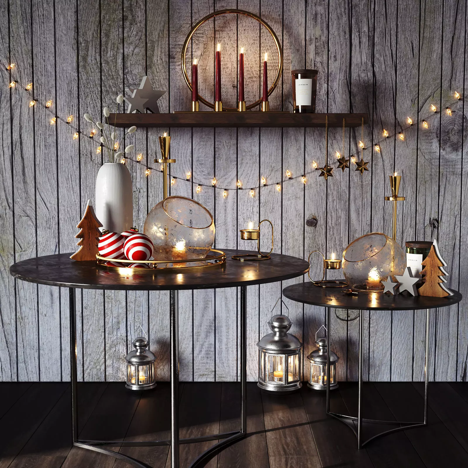 Christmas decor set 06 3D model_0