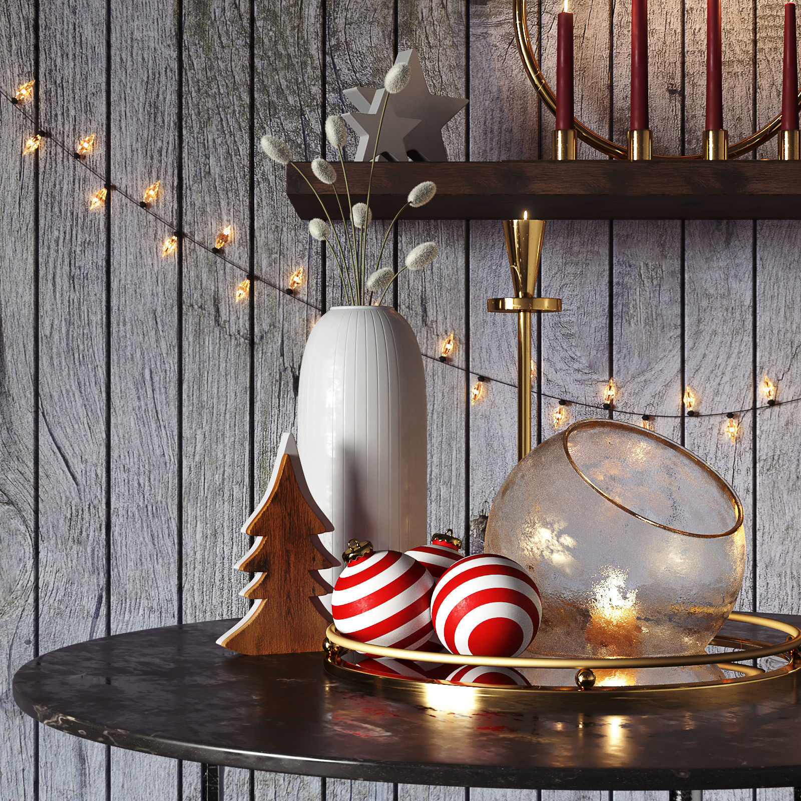 Christmas decor set 06 3D model_4