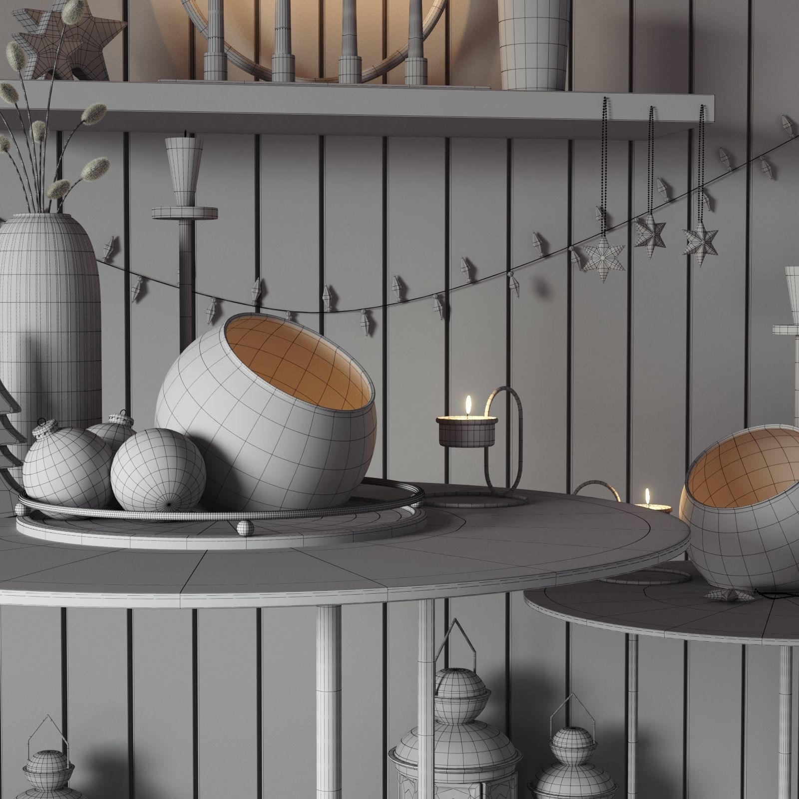 Christmas decor set 06 3D model_6