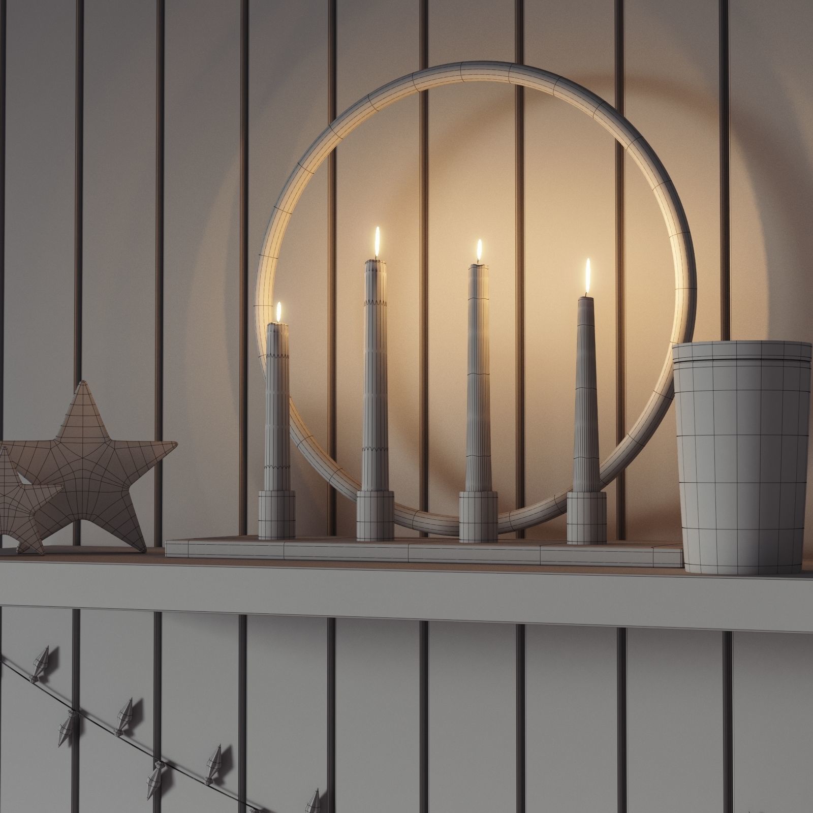 Christmas decor set 06 3D model_7