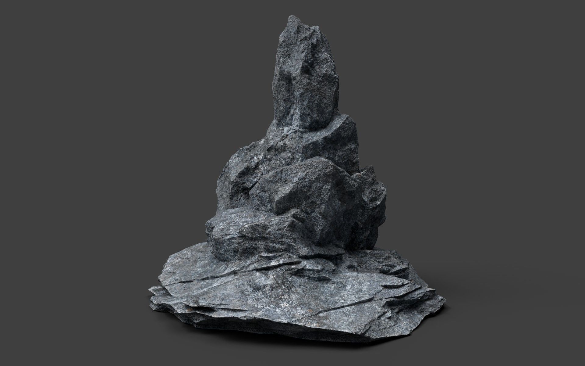 Rock 5-9 Low-poly 3D model_1