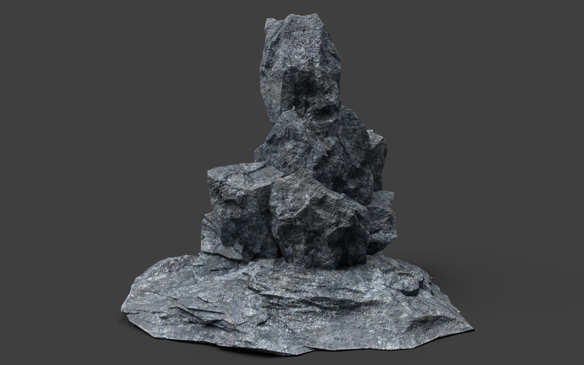 Rock 5-9 Low-poly 3D model_3