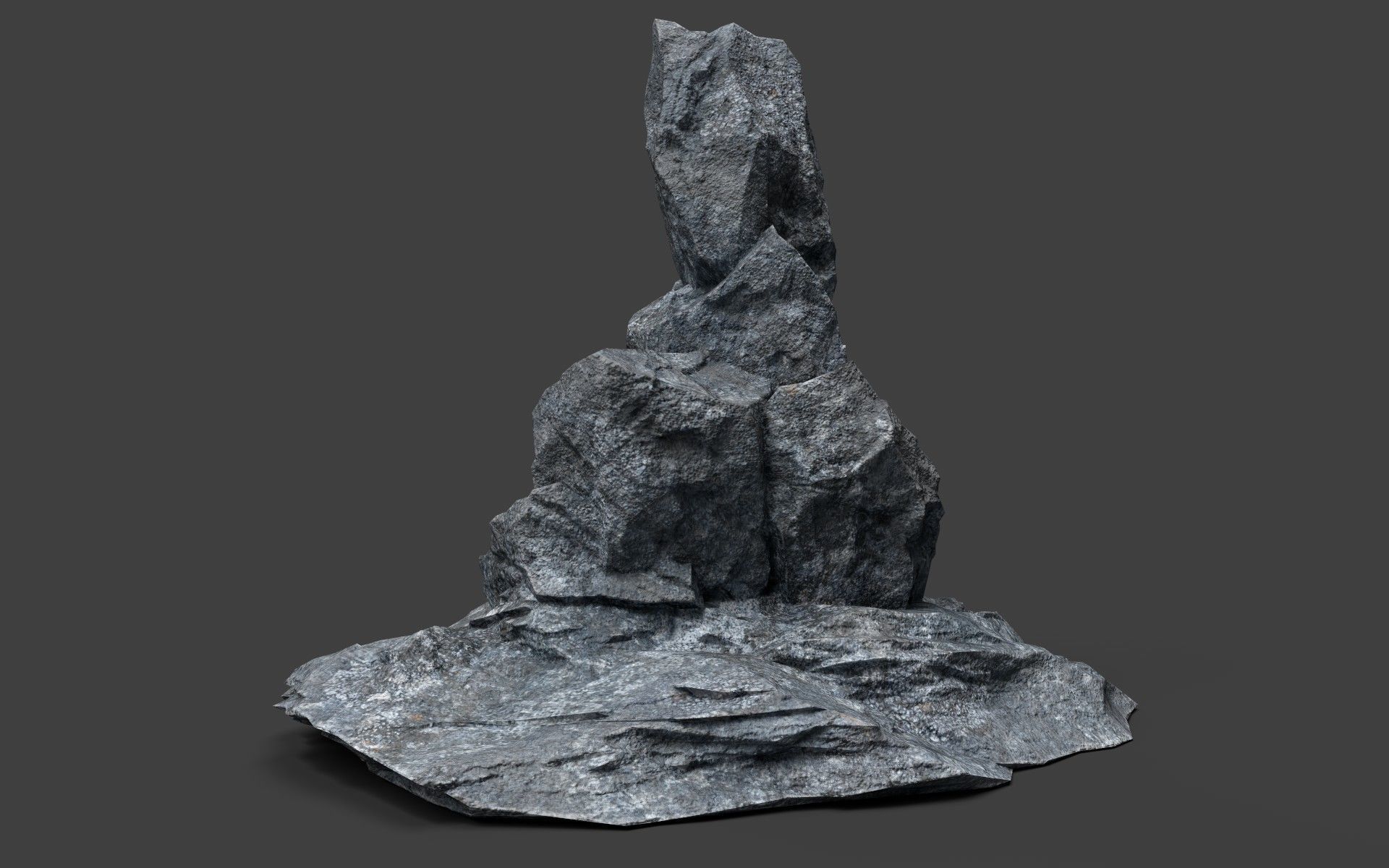 Rock 5-9 Low-poly 3D model_2