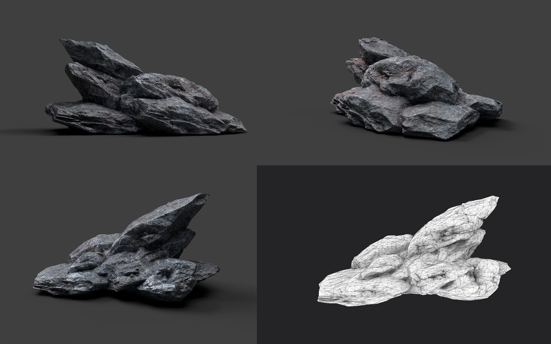 Rock Collection 005 Low-poly 3D model_9