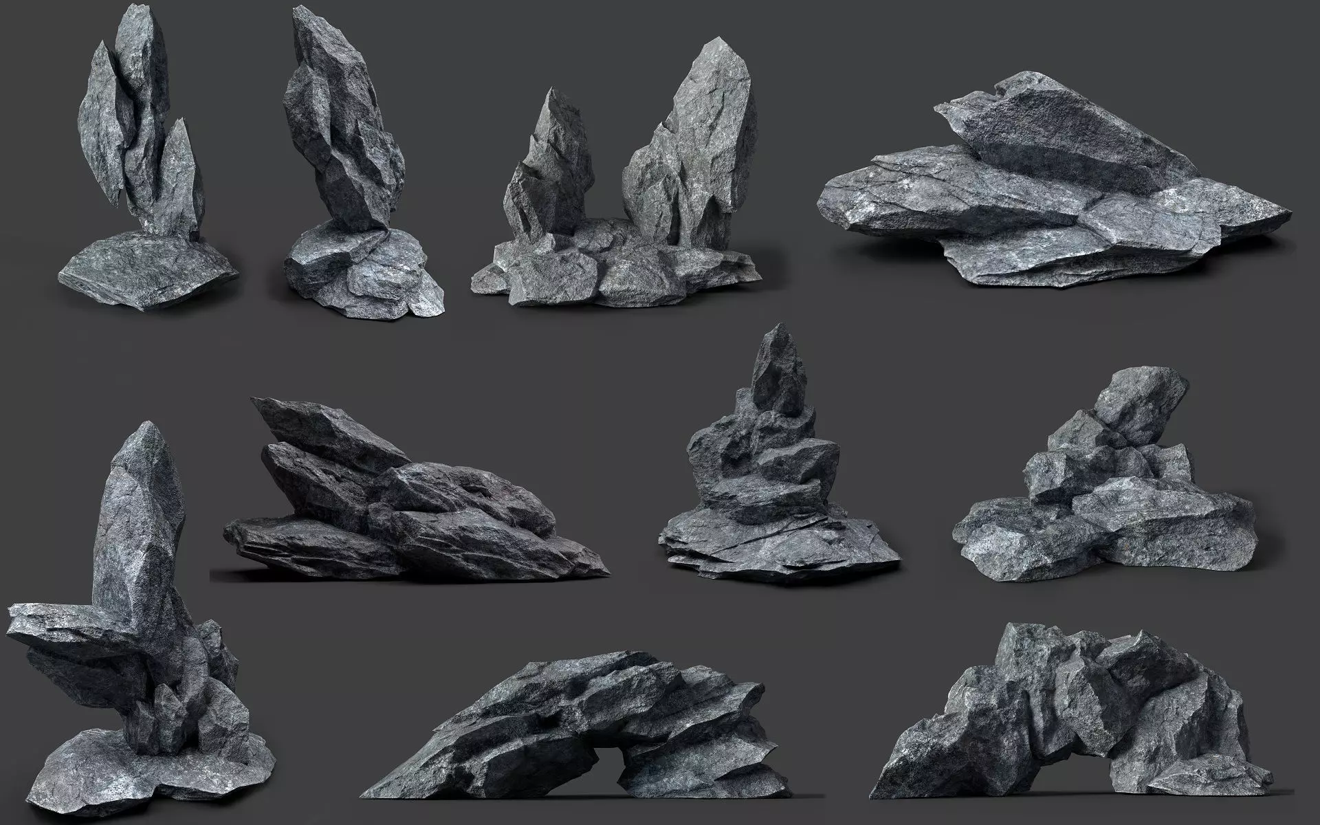 Rock Collection 005 Low-poly 3D model_0