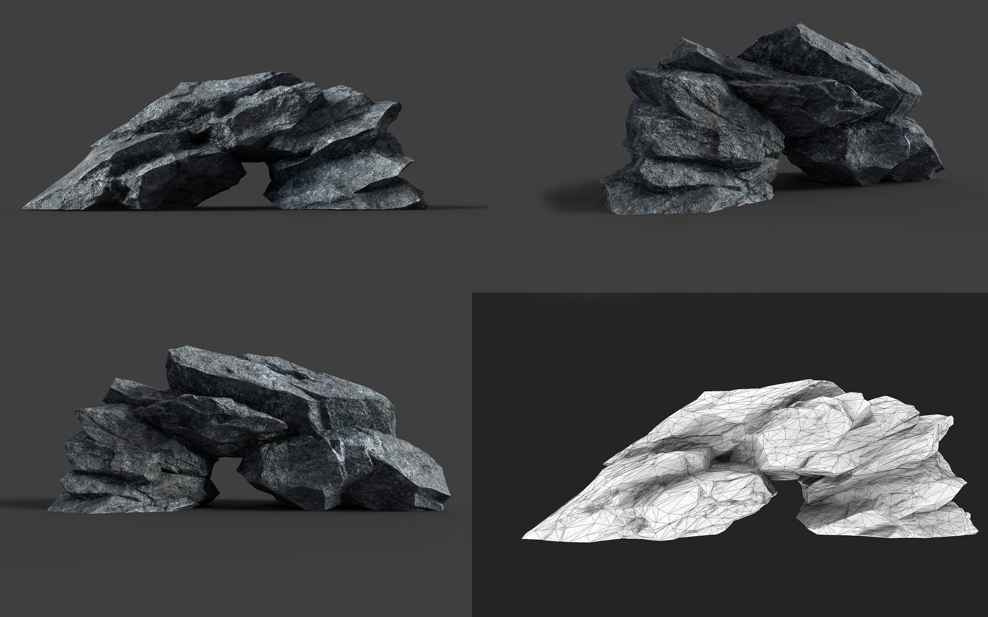 Rock Collection 005 Low-poly 3D model_7