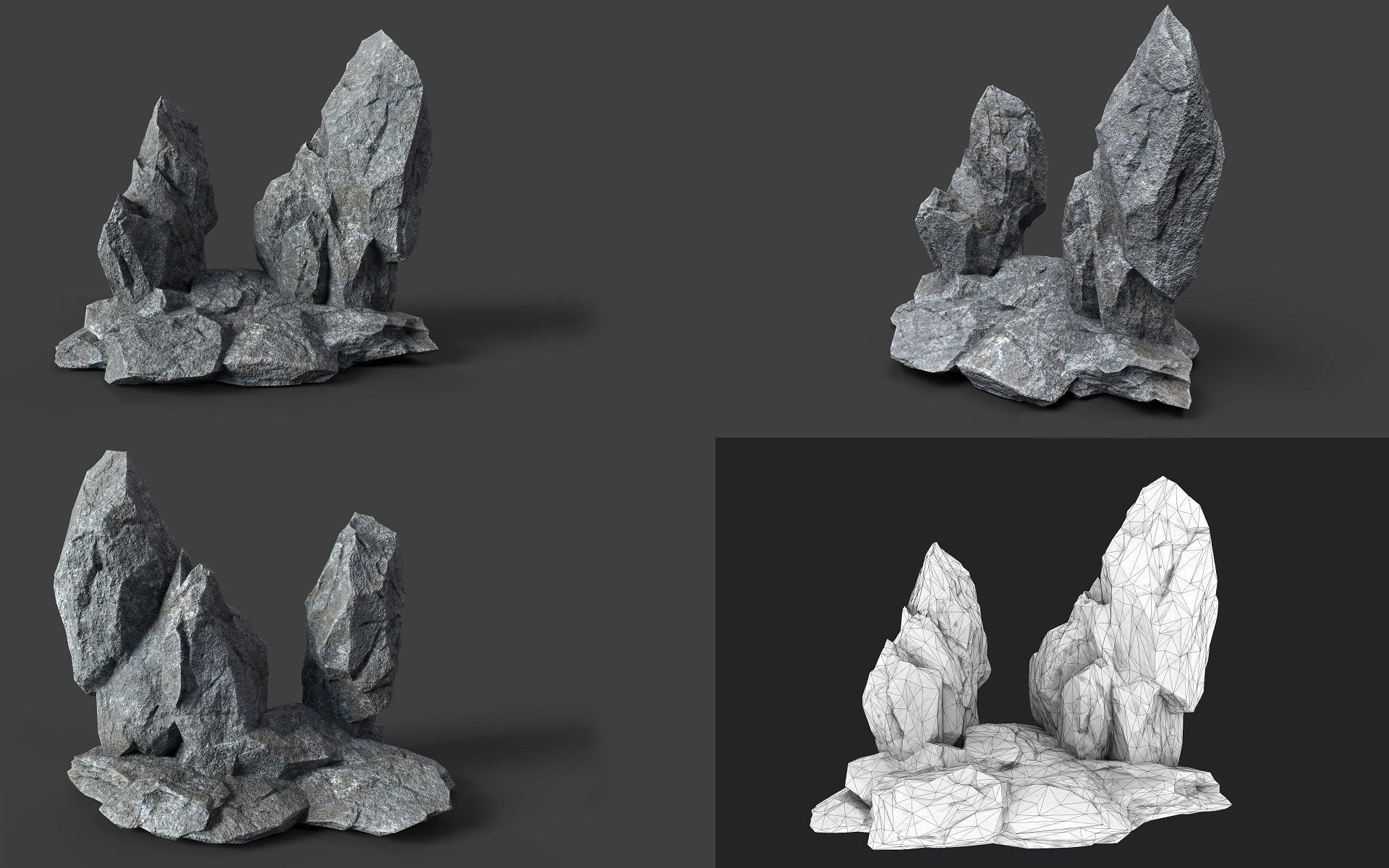 Rock Collection 005 Low-poly 3D model_4