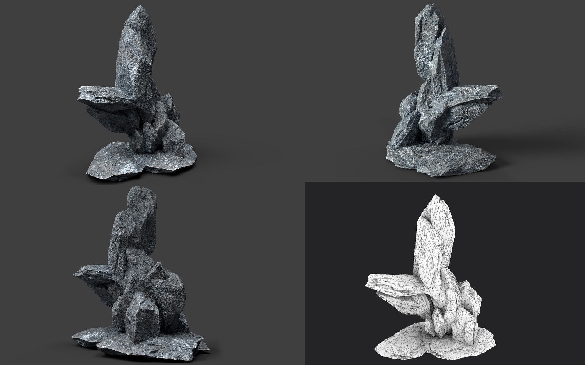 Rock Collection 005 Low-poly 3D model_6