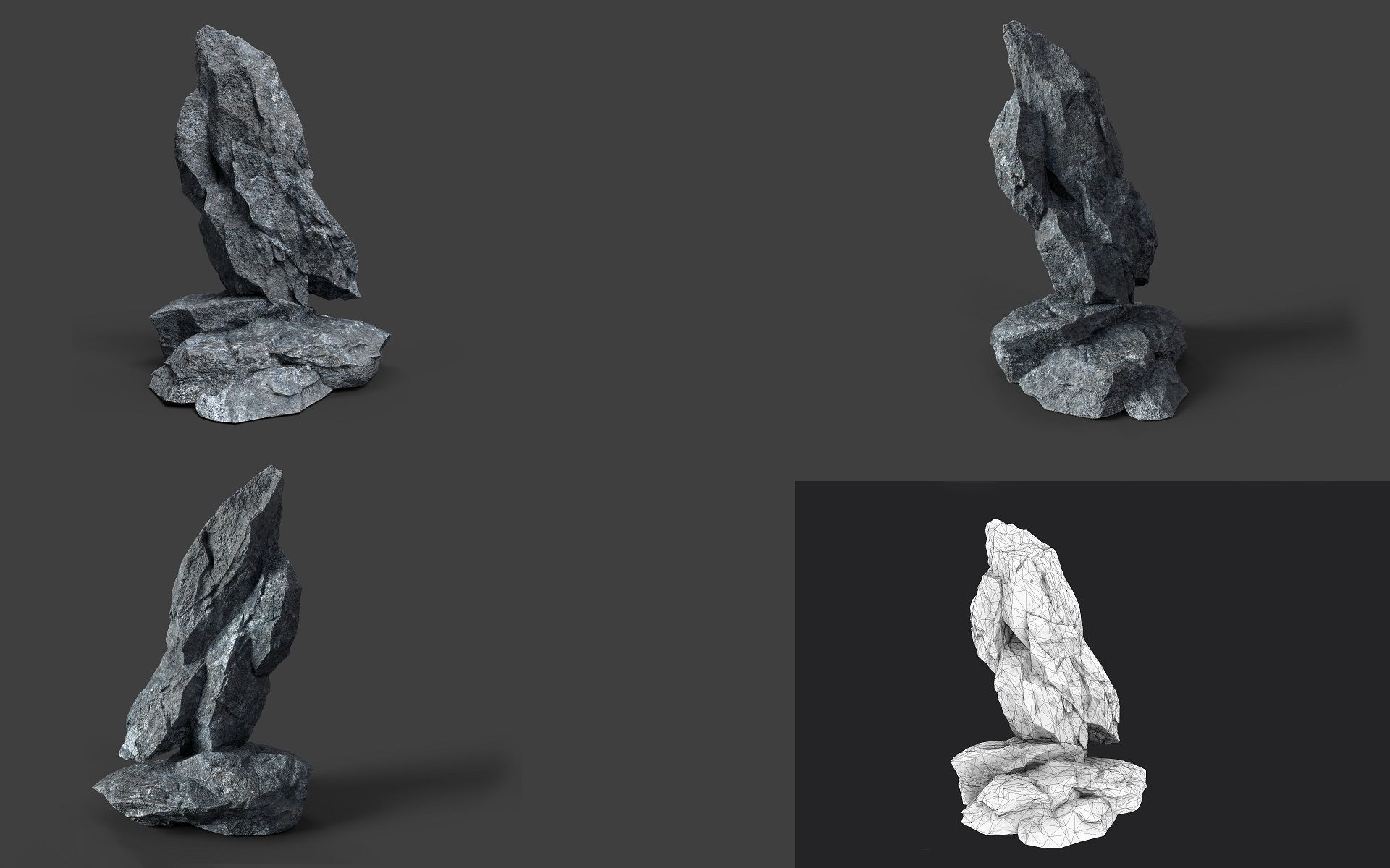 Rock Collection 005 Low-poly 3D model_3