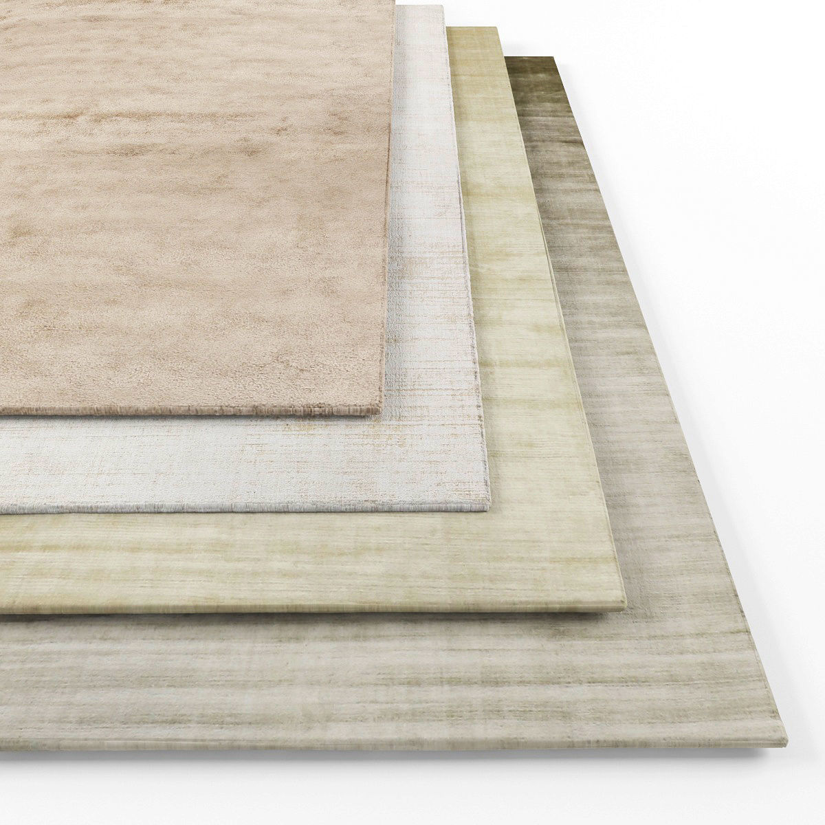 Rugs-918 four rugs Low-poly 3D model_1