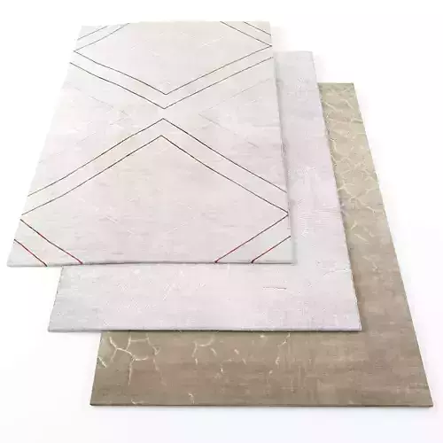 Rugs-919 three rugs with geometric patterns