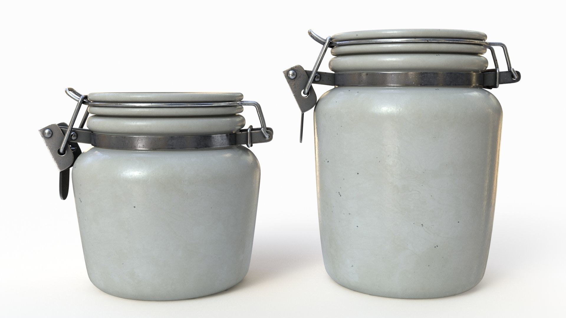 Antique kitchen jars 3D model