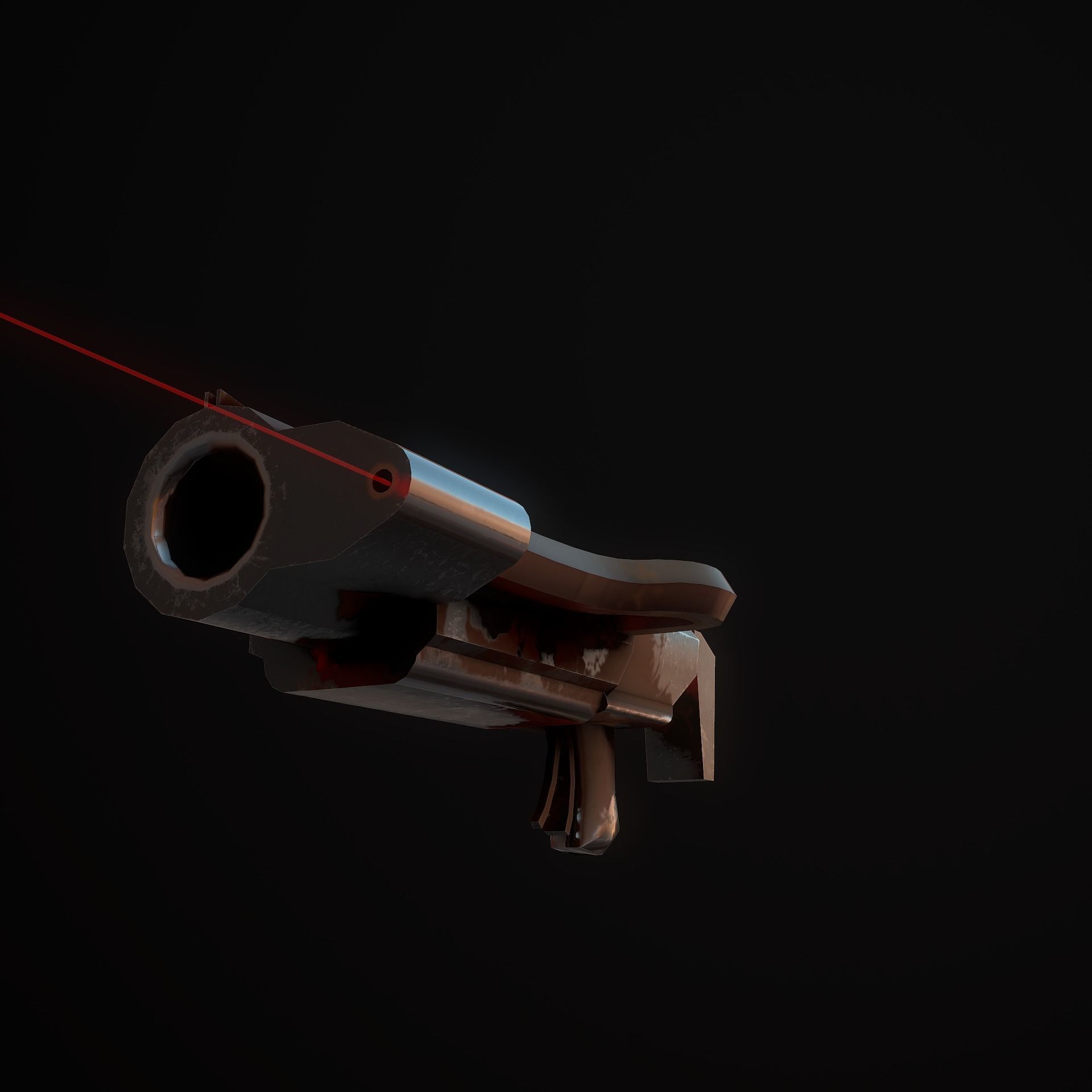 Sci-Fi Shotgun Low-poly 3D model_6
