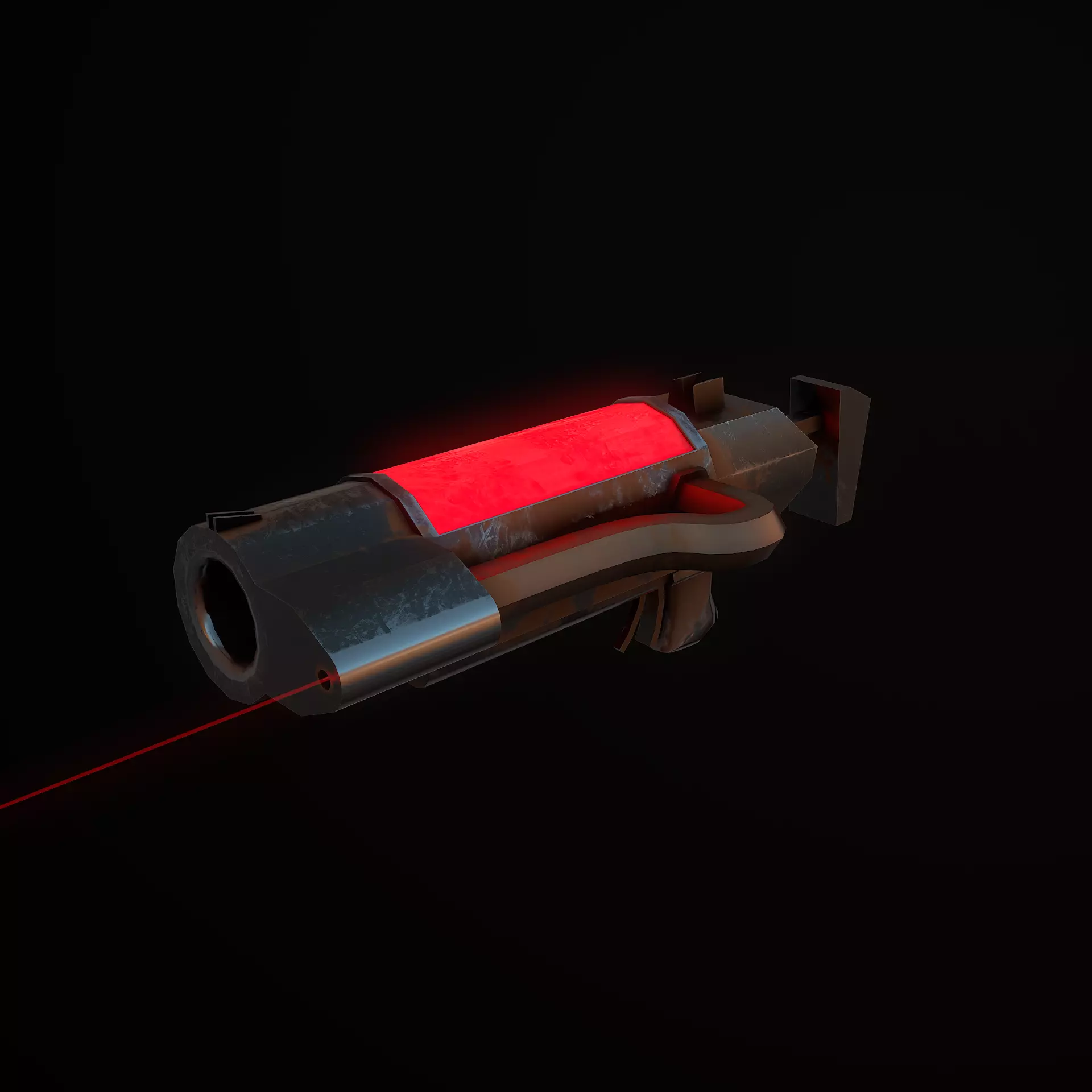 Sci-Fi Shotgun Low-poly 3D model_0