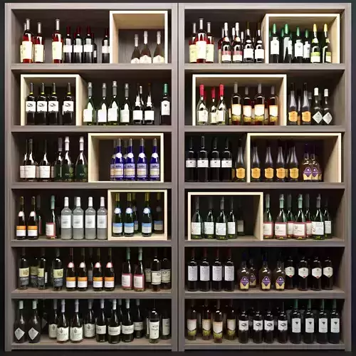Large wine bar in the restaurant