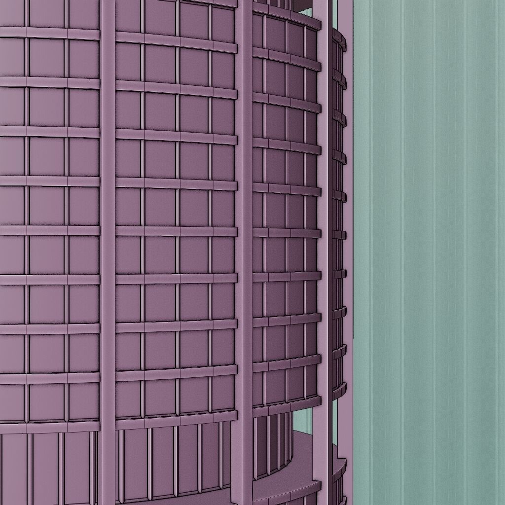 SKYSCRAPER CITY BUILDING 02 Low-poly 3D model_12