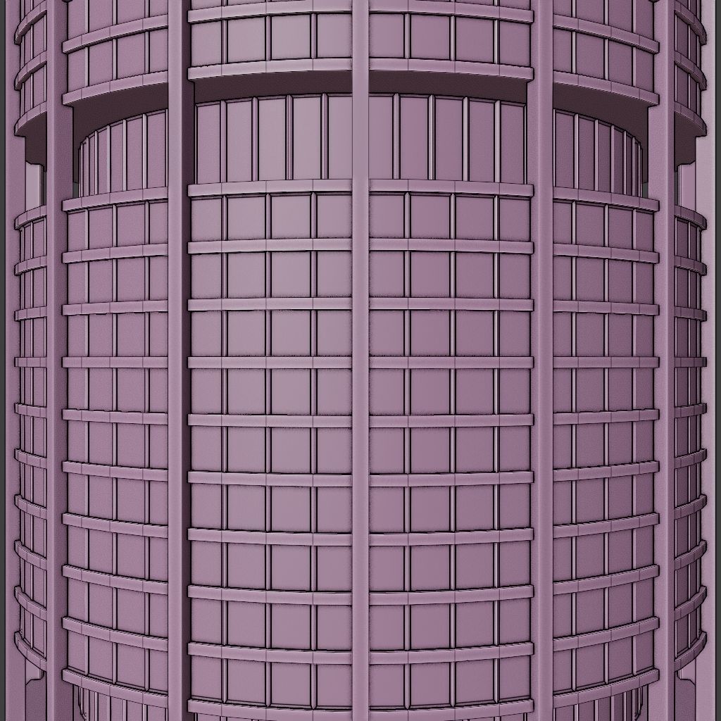 SKYSCRAPER CITY BUILDING 02 Low-poly 3D model_10