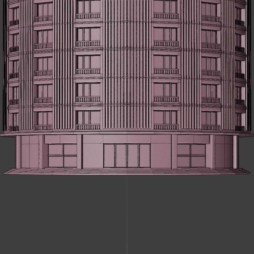 SKYSCRAPER CITY BUILDING 03 Low-poly 3D model_9