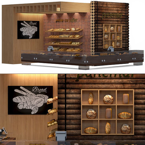 Restaurant-coffee shop 3D model