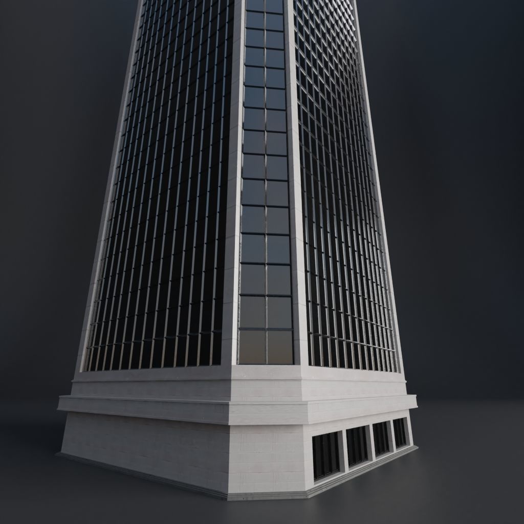 SKYSCRAPER CITY BUILDING 04 Low-poly 3D model_5