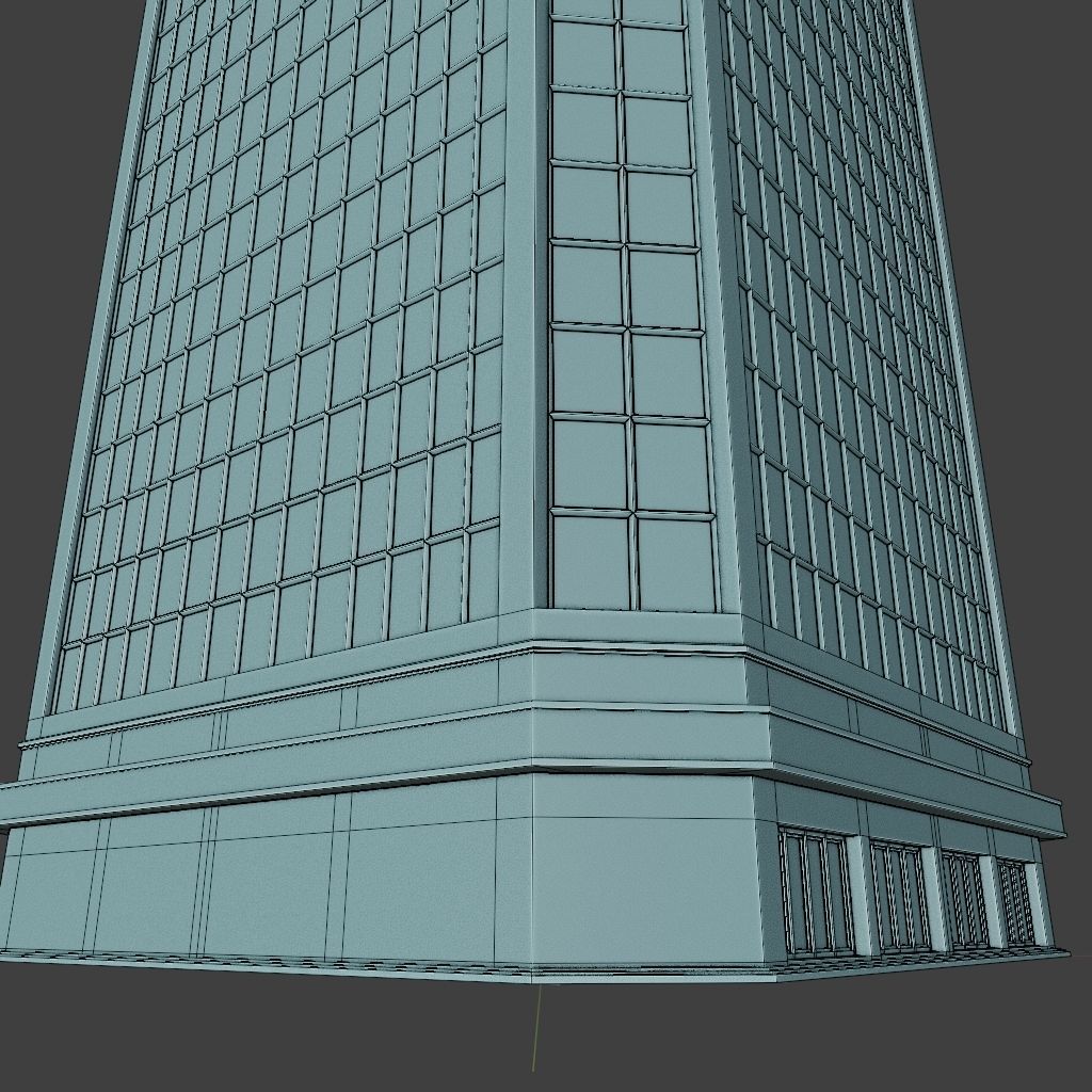 SKYSCRAPER CITY BUILDING 04 Low-poly 3D model_11