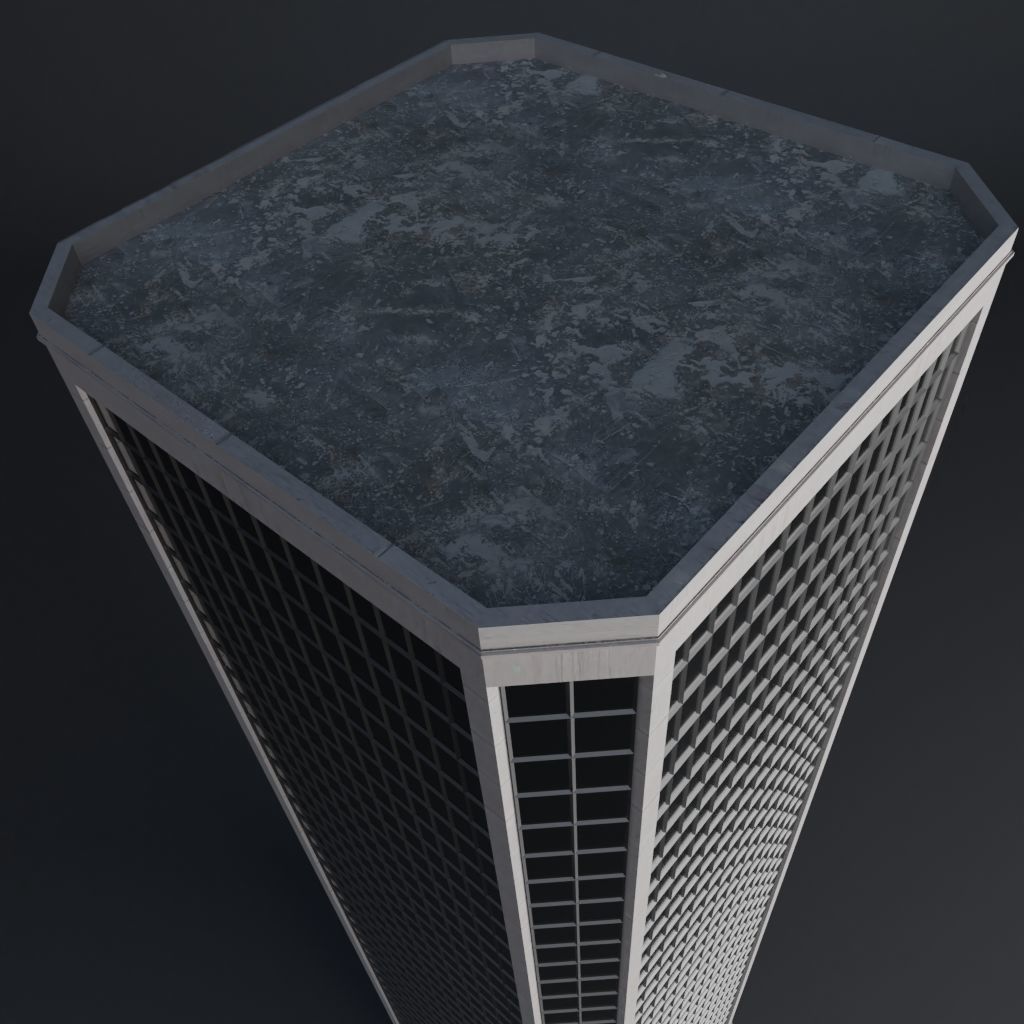 SKYSCRAPER CITY BUILDING 04 Low-poly 3D model_7