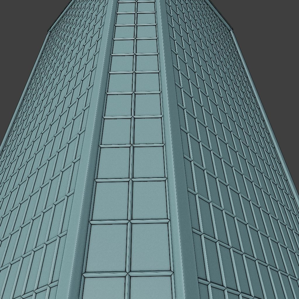 SKYSCRAPER CITY BUILDING 04 Low-poly 3D model_10