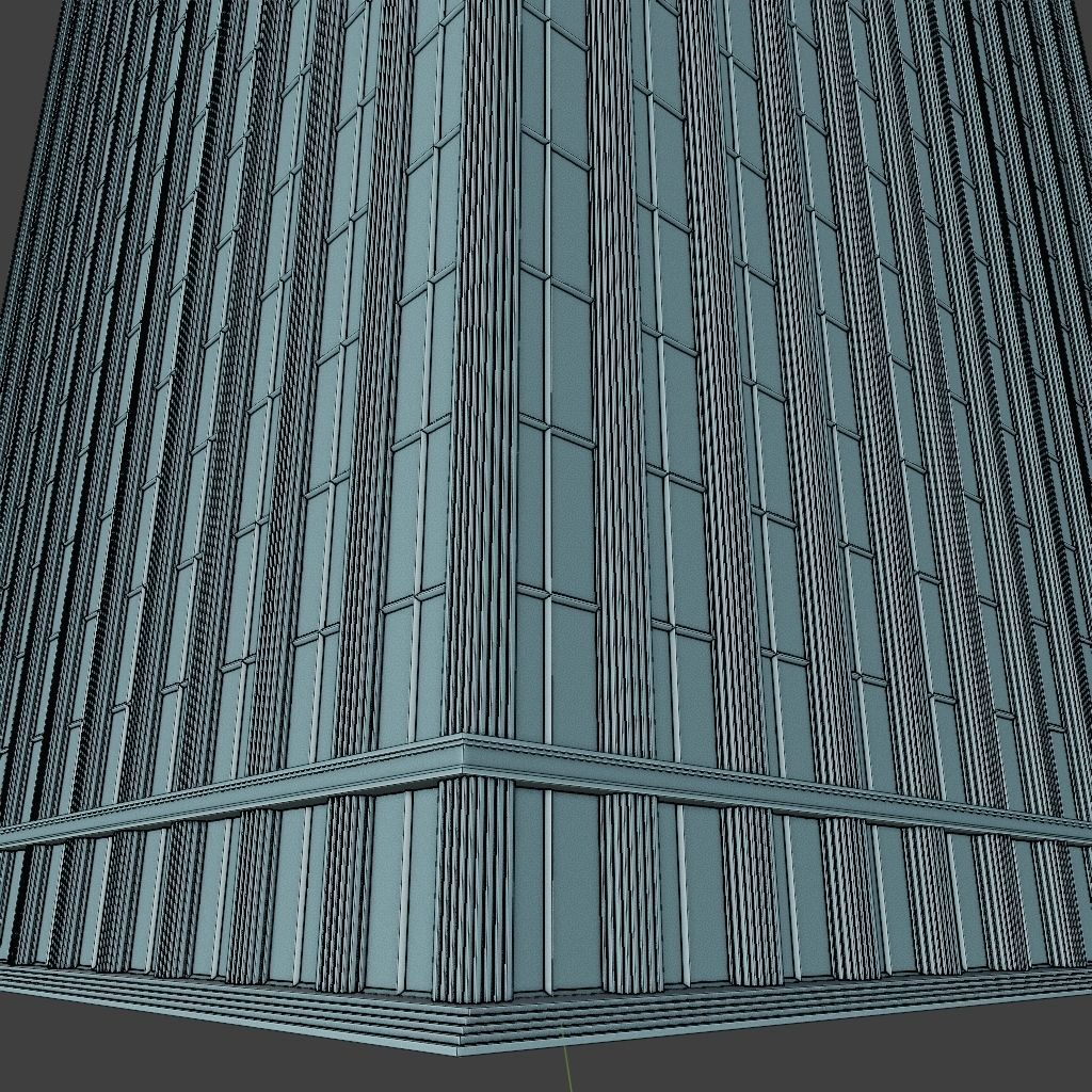 SKYSCRAPER CITY BUILDING 05 Low-poly 3D model_12