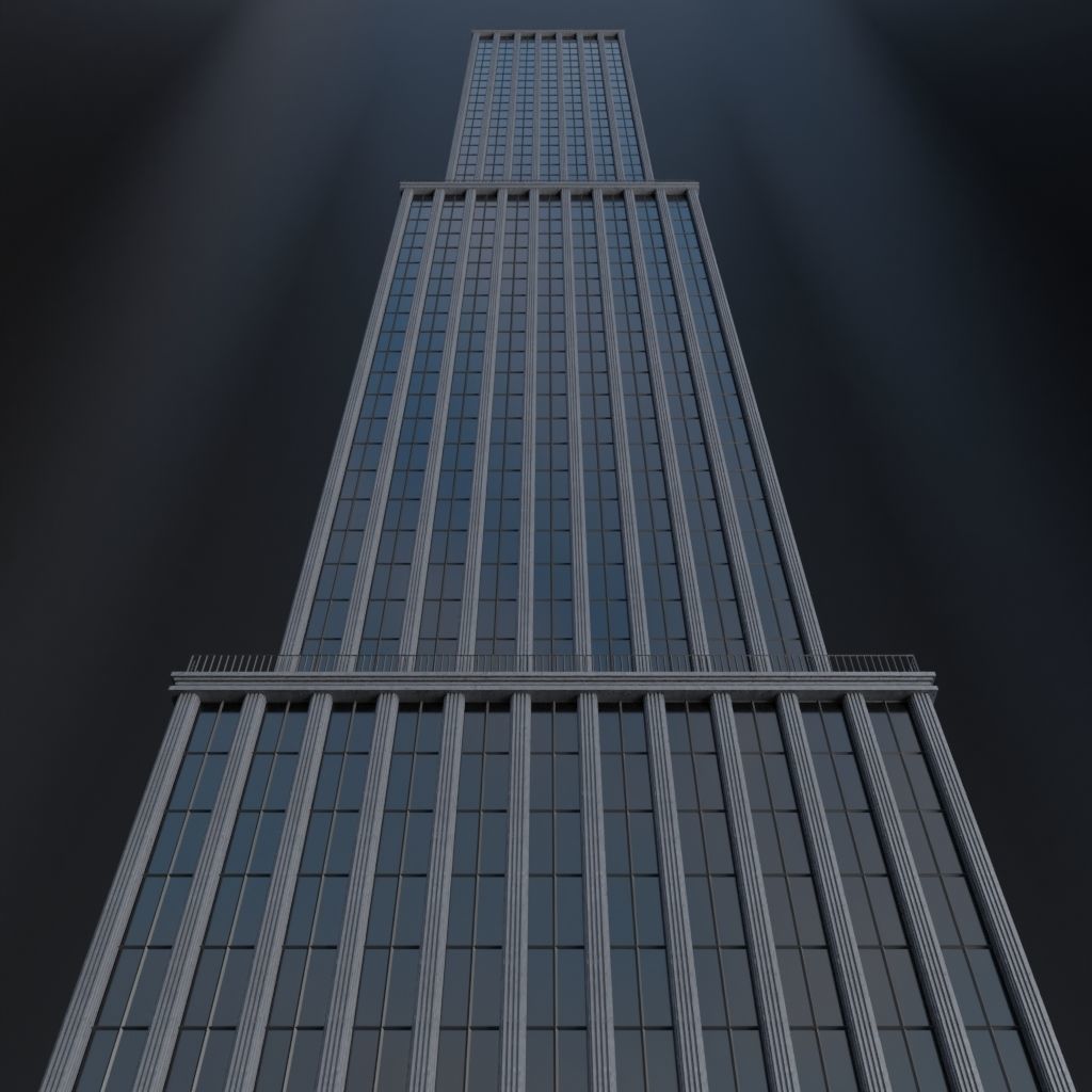 SKYSCRAPER CITY BUILDING 05 Low-poly 3D model_4