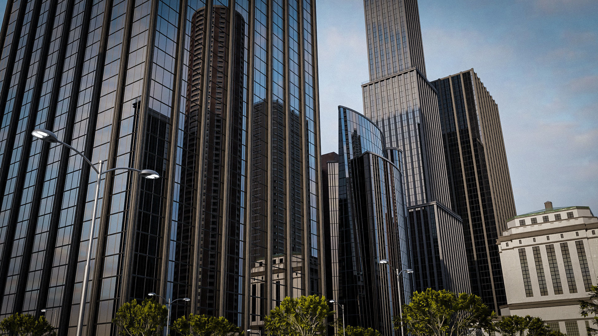 SKYSCRAPER CITY BUILDING 05 Low-poly 3D model_10