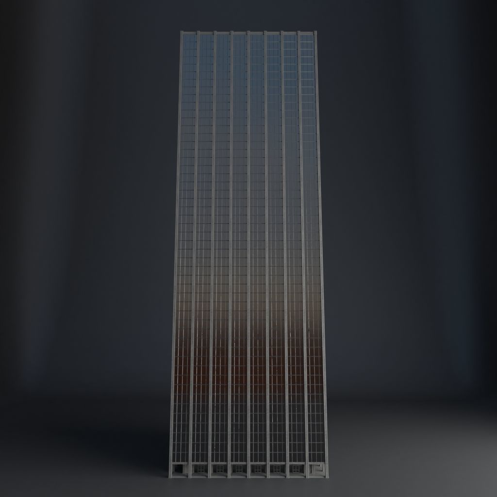 SKYSCRAPER CITY BUILDING 06 Low-poly 3D model_6