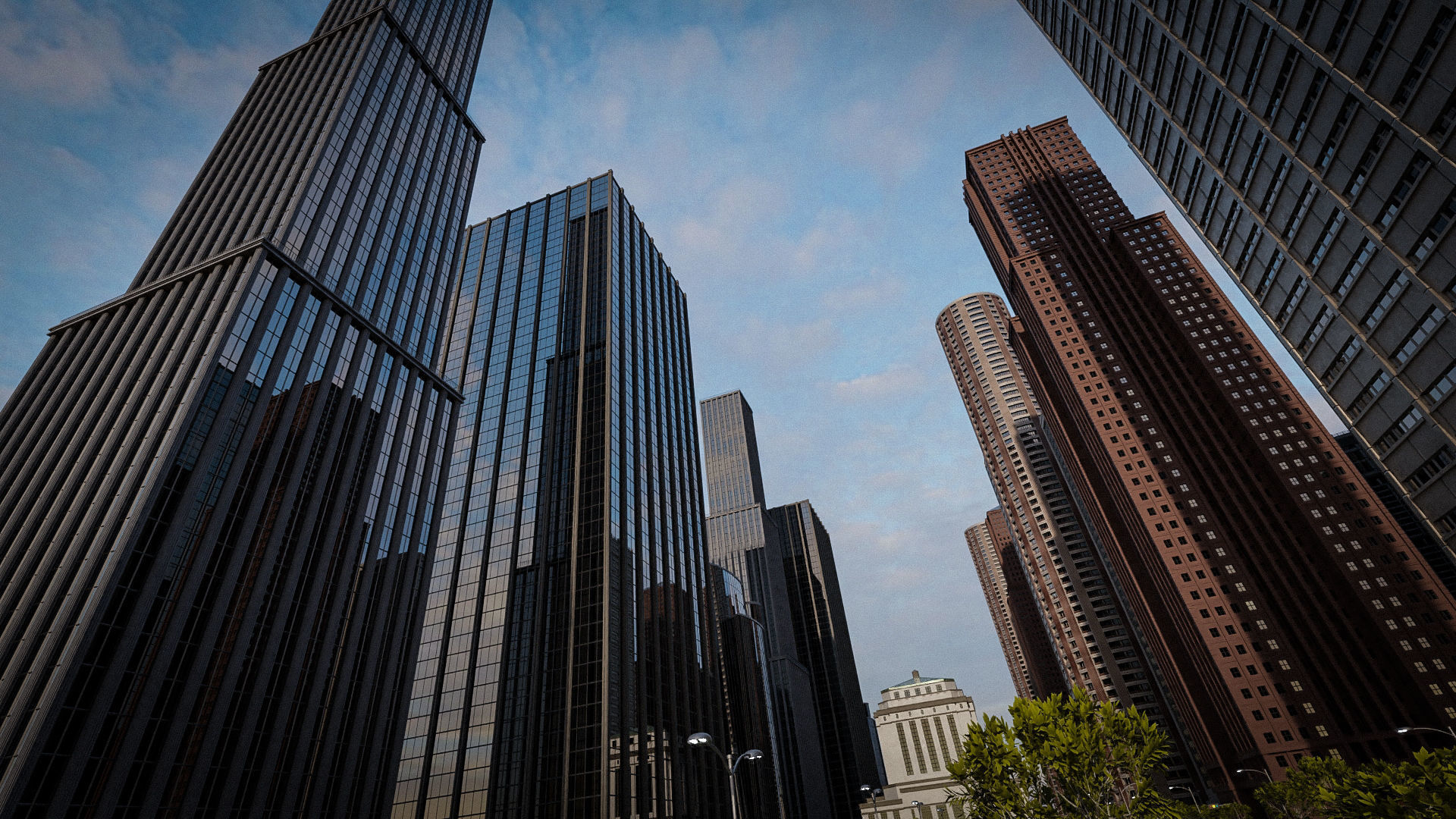 SKYSCRAPER CITY BUILDING 06 Low-poly 3D model_12