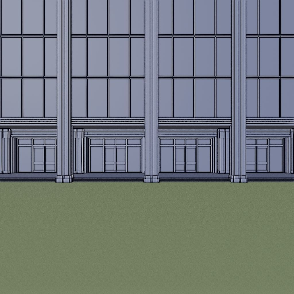 SKYSCRAPER CITY BUILDING 06 Low-poly 3D model_13