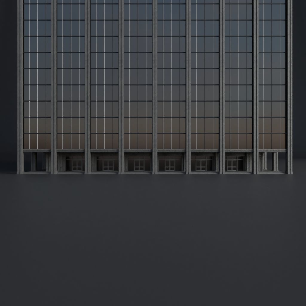 SKYSCRAPER CITY BUILDING 06 Low-poly 3D model_3