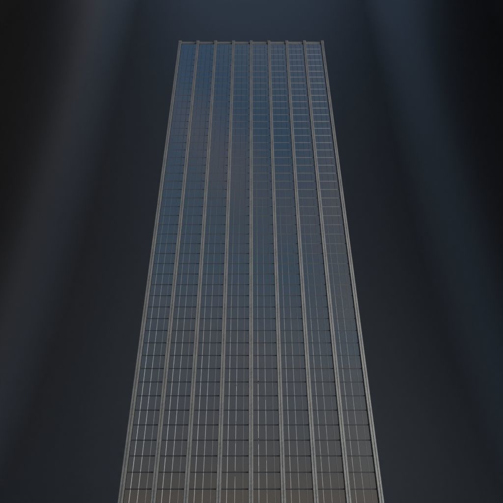 SKYSCRAPER CITY BUILDING 06 Low-poly 3D model_9