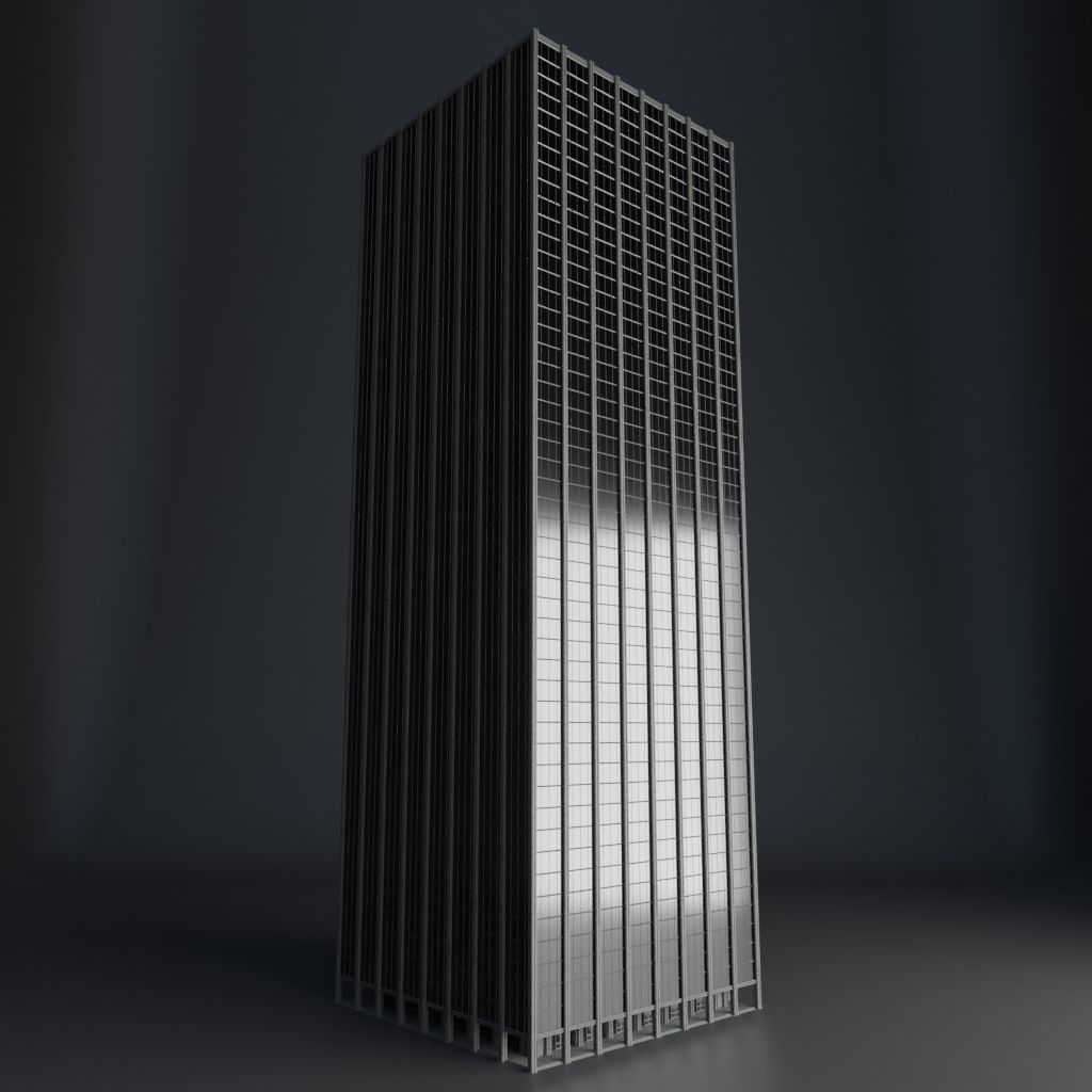 SKYSCRAPER CITY BUILDING 06 Low-poly 3D model_7